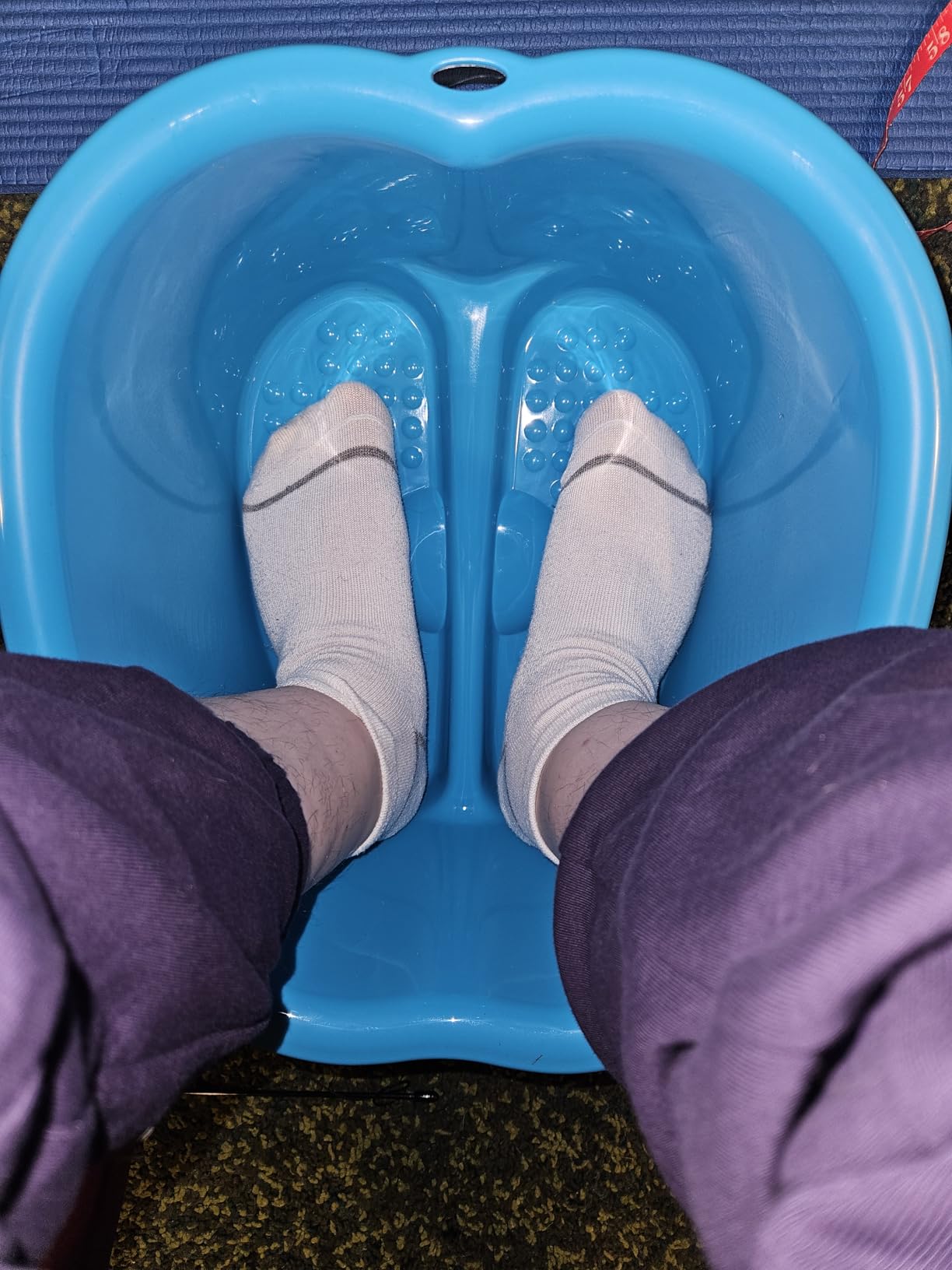 AllSett Health Foot Soaking Bath Basin - Large Size for Soaking Feet | Pedicure and Massager Tub for at Home Spa Treatment | Callus, Fungus, Dead Skin Remover, Blue customer photo 2