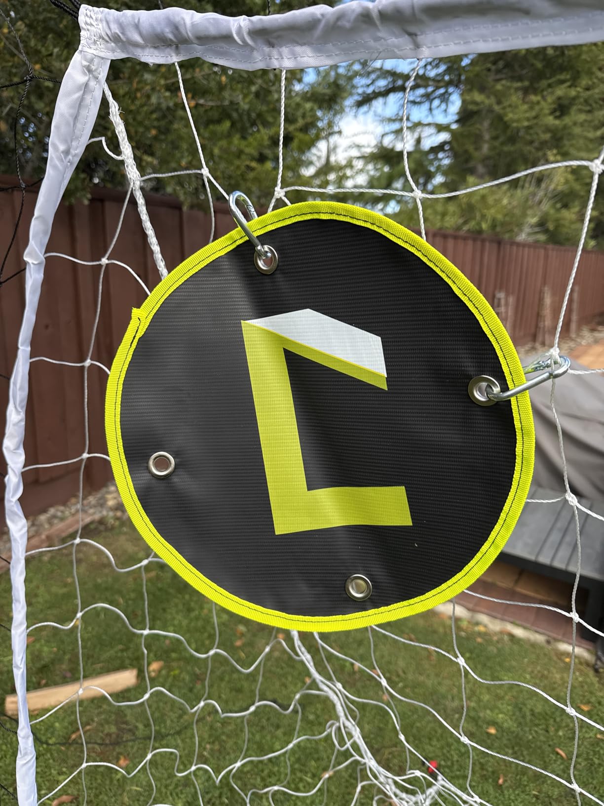 Open Goaaal Soccer Goal, Rebounder, Backstop and Targets | All-in-one backyard system; continuous shooting practice without chasing missed balls customer photo 1