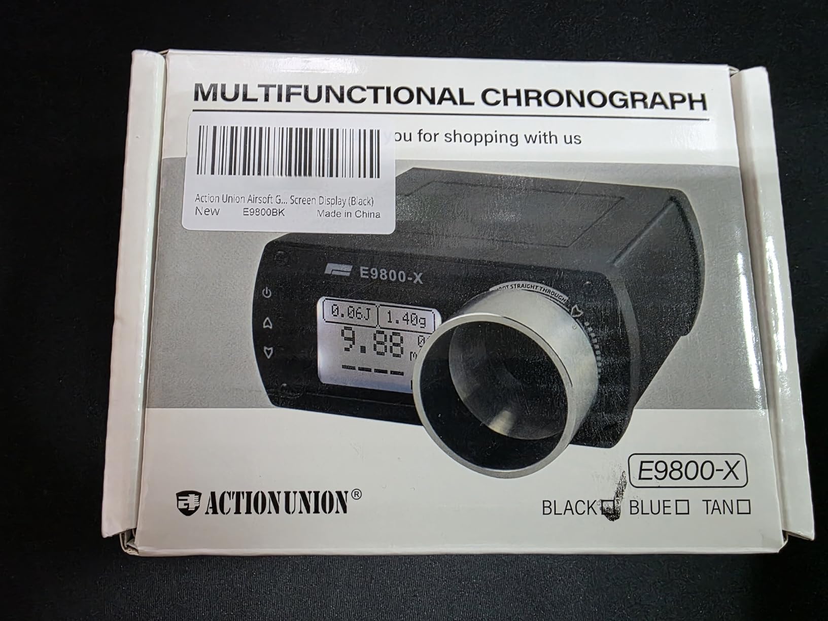 Airsoft Chronograph Speed Tester | 25mm aluminum tube, IR self-calibration, backlit LCD, 15-800 m/s range customer photo 1