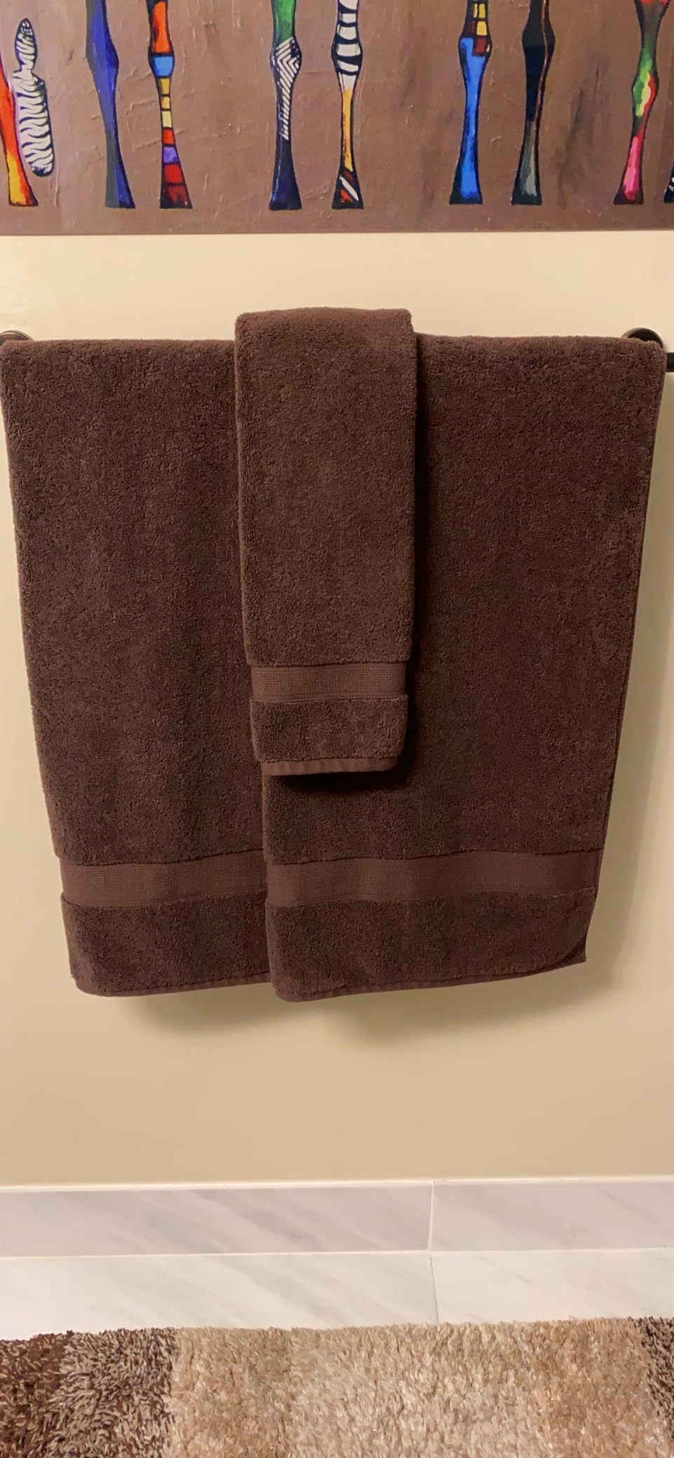 Madison Park Cotton Bath Sheet 2 Piece Oversized, 800GSM, 34 x 68 Natural | Long Staple, Highly Absorbent Bath Towel for Bathroom, Durable Hotel Spa Quality Quick Dry, Lint Reducing, OEKO-TEX Certified customer photo 1