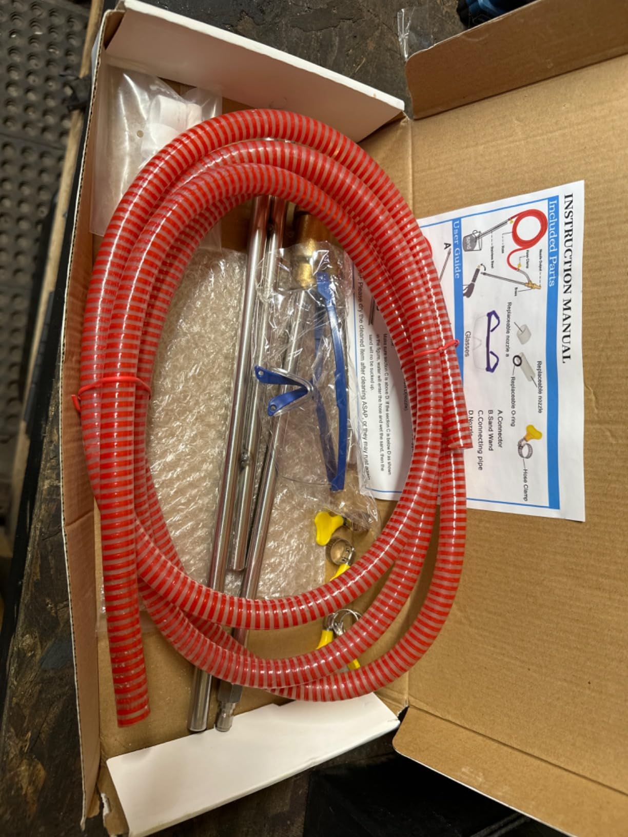 Selkie Pressure Washer Sandblasting Kit - Wet Abrasive Sandblaster Attachment, with Replacement Nozzle Tips, Protect Glasses, 1/4 Inch Quick Disconnect, 5000 PSI customer photo 2