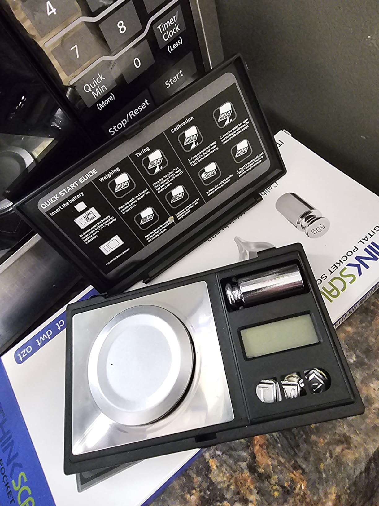 THINKSCALE Digital Milligram Scale, 50g/0.001g Powder Scale with Cal Weight | Micro Milligram Scale for Powders, Jewelry, Supplements & Capsule Filling, Includes Batteries, Tare, 6 Modes, LCD Display customer photo 2