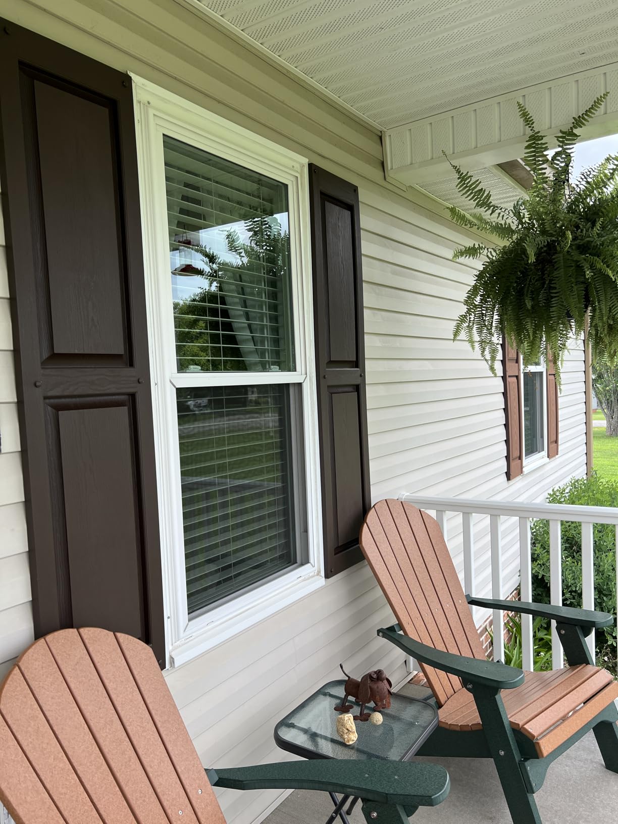 Polaris Homeside Raised Panel Vinyl Shutters (1 Pair) 14-1/2in. x 55in. - 050 Black customer photo 1