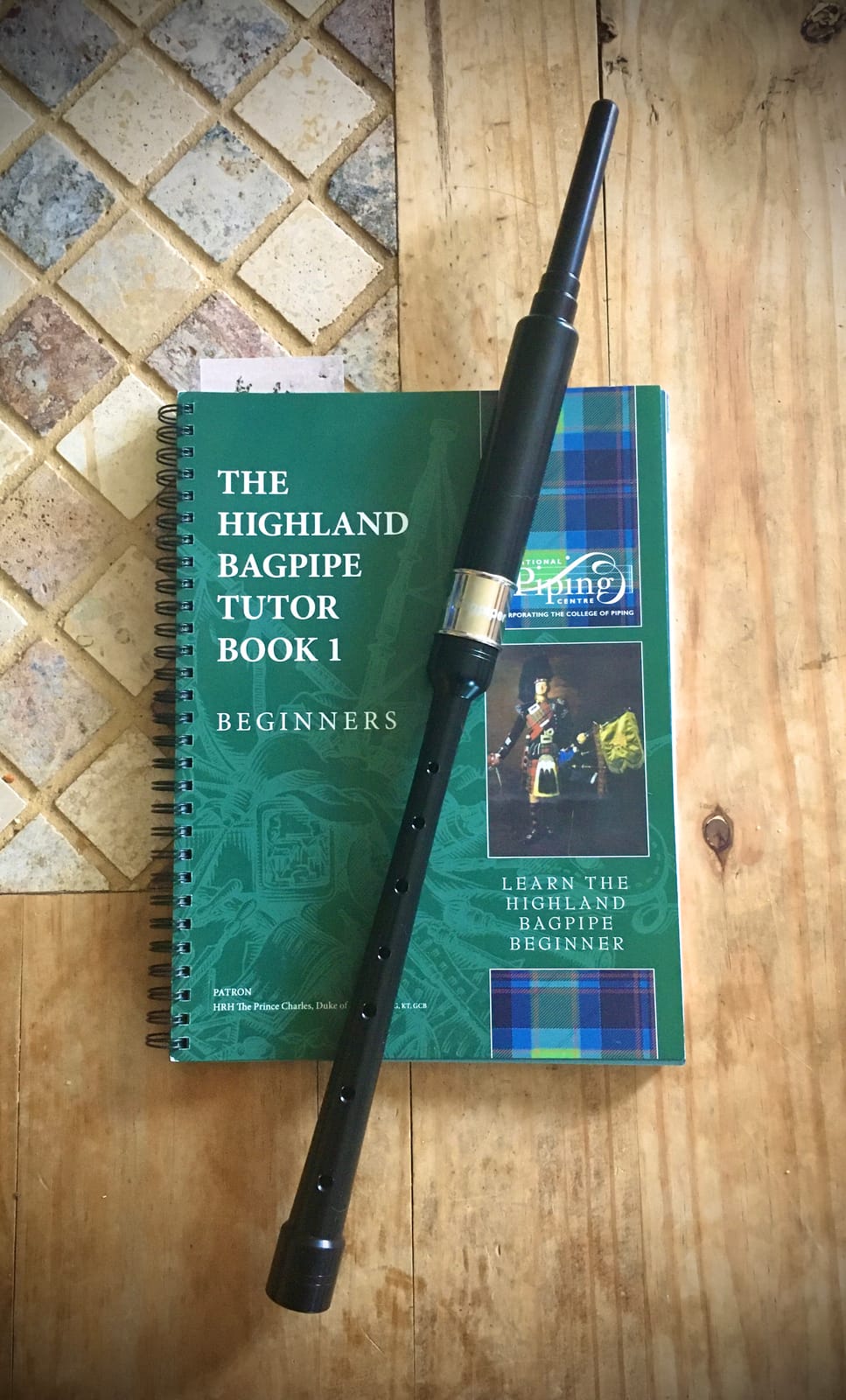 Bagpipe Practice Chanter 18in Nickel Plated Engraved Ferrule. Bagpipes Piping Institute Tutor Book, 2 Bagpipe Practice Chanter Reeds, Bag Pipes Beginner. Bagpipes for Beginners Adult customer photo 2