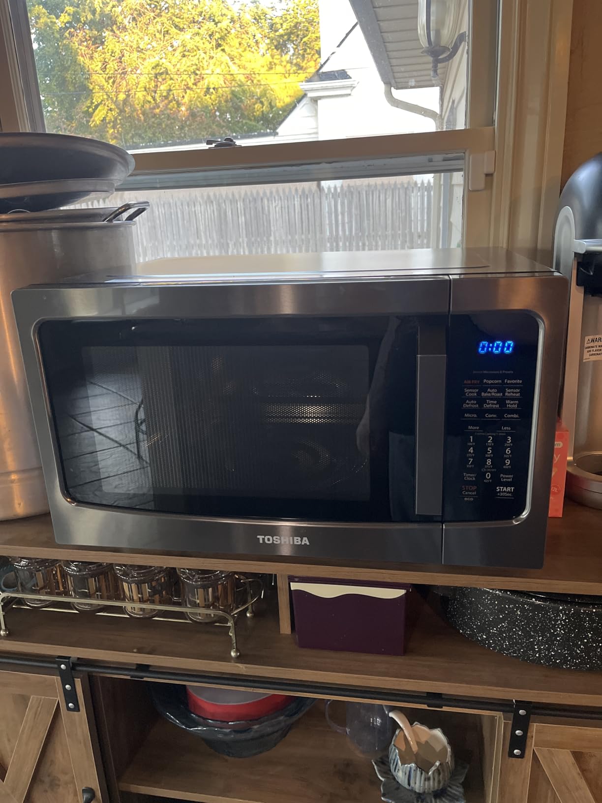TOSHIBA 4-in-1 Countertop Microwave Oven with Air Fryer, 1.5 Cu.Ft, 1000W | Smart Sensor, Convection, Mute Function, Position Memory Turntable, for Home Kitchen, Black Stainless Steel customer photo 2