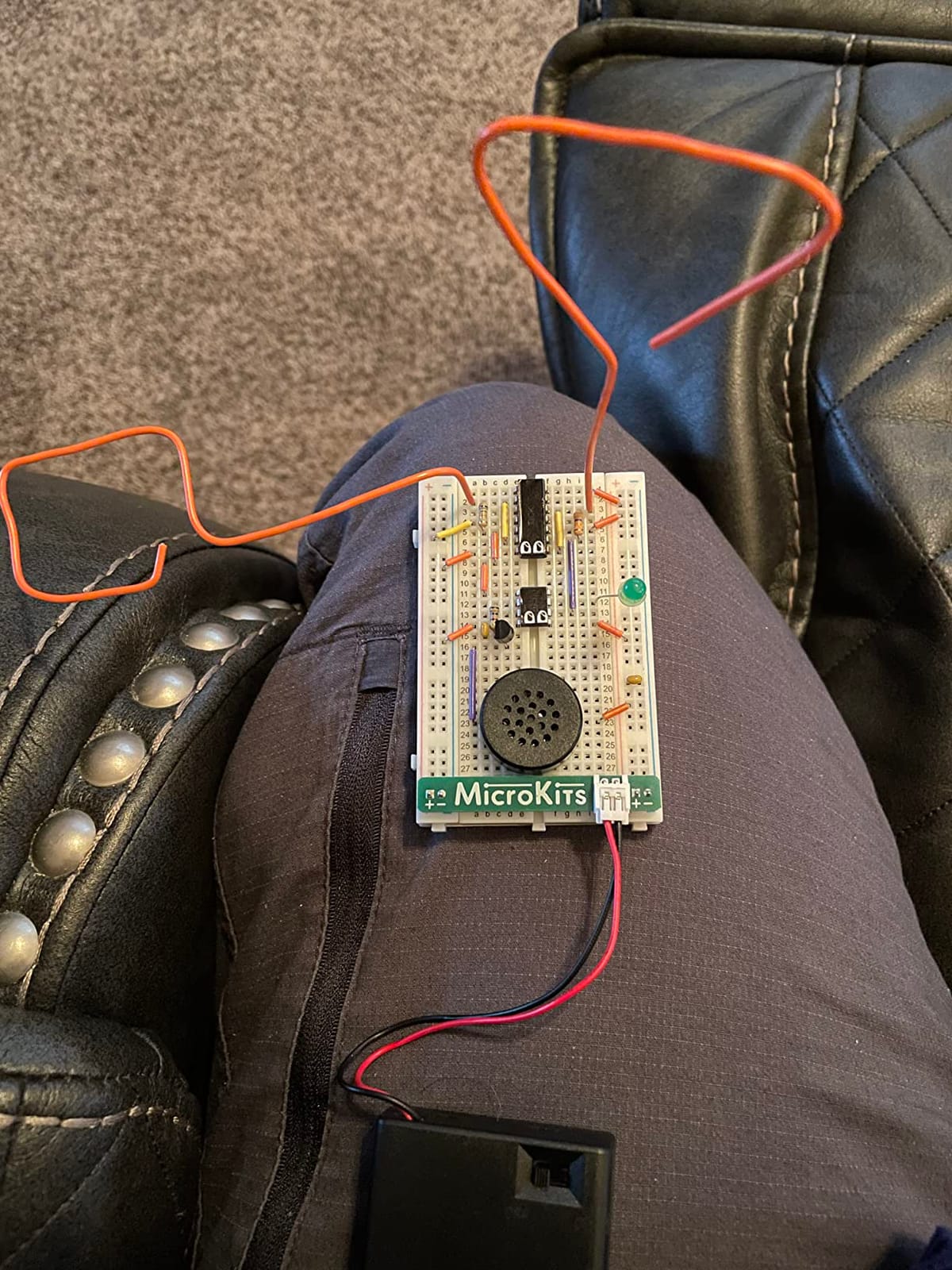 MicroKits Theremin Electronics Kit: Make Your Own Electric Field Instrument | Educational Electronic Music STEAM/STEM Kits for Kids or Grown Ups | No Tools Needed Easy to Build Breadboard Kit customer photo 2