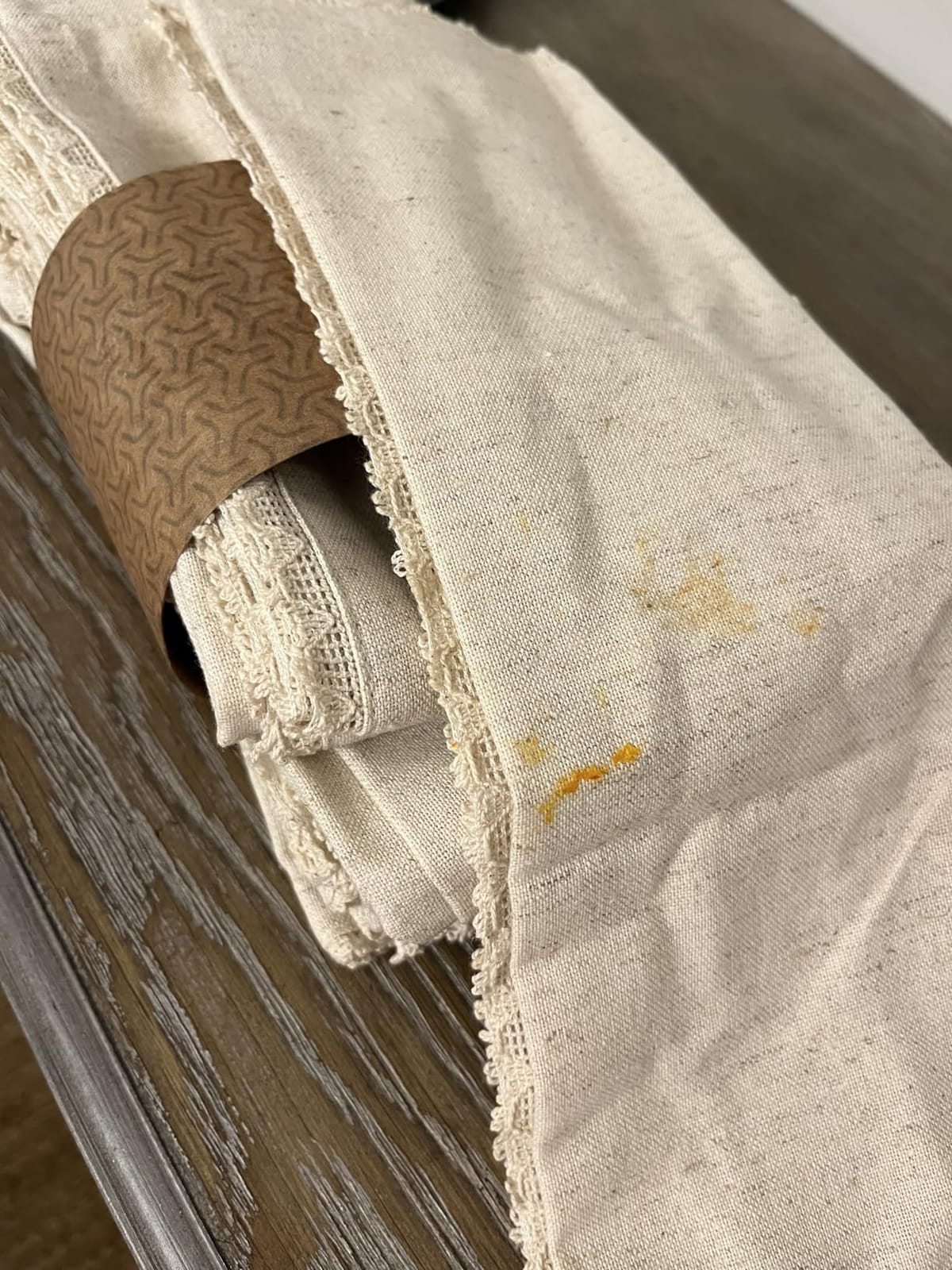 Bedding Craft Linen Flax Cotton Cloth Dinner Napkins Set of 12 - 18x18 Natural Fabric with hemstitched Mitered Corners customer photo 2