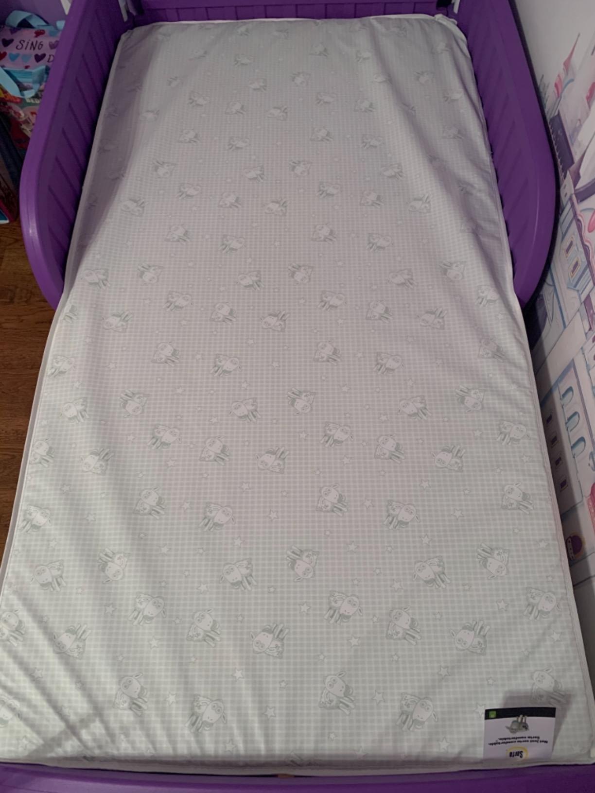 Serta Perfect Slumber Dual Sided Crib and Toddler Mattress - Waterproof - Hypoallergenic - Premium Sustainably Sourced Fiber Core -GREENGUARD Gold Certified (Non-Toxic) -7 Year Warranty - Made in USA customer photo 2