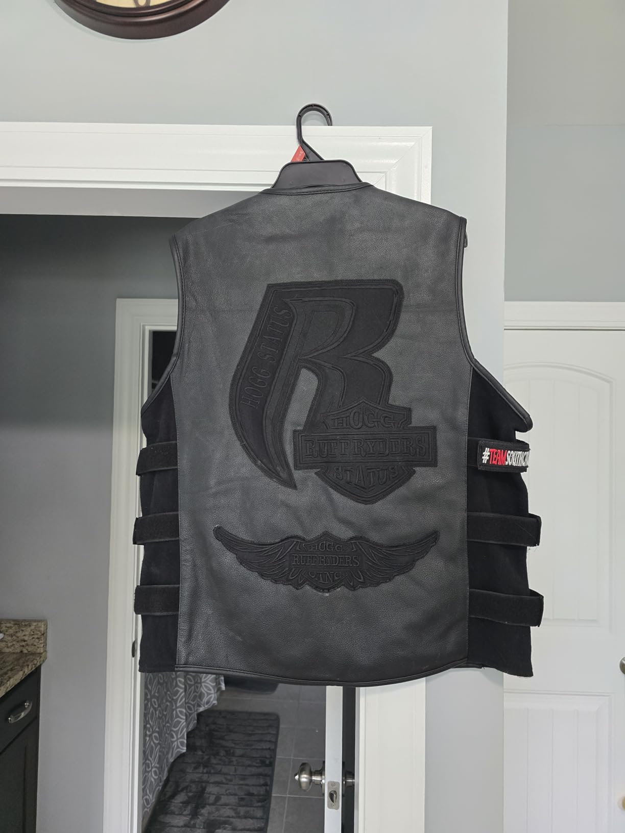 Leatherick Mens Warrior Style Leather Motorcycle Vest for Men with Concealed Carry Pockets customer photo 1