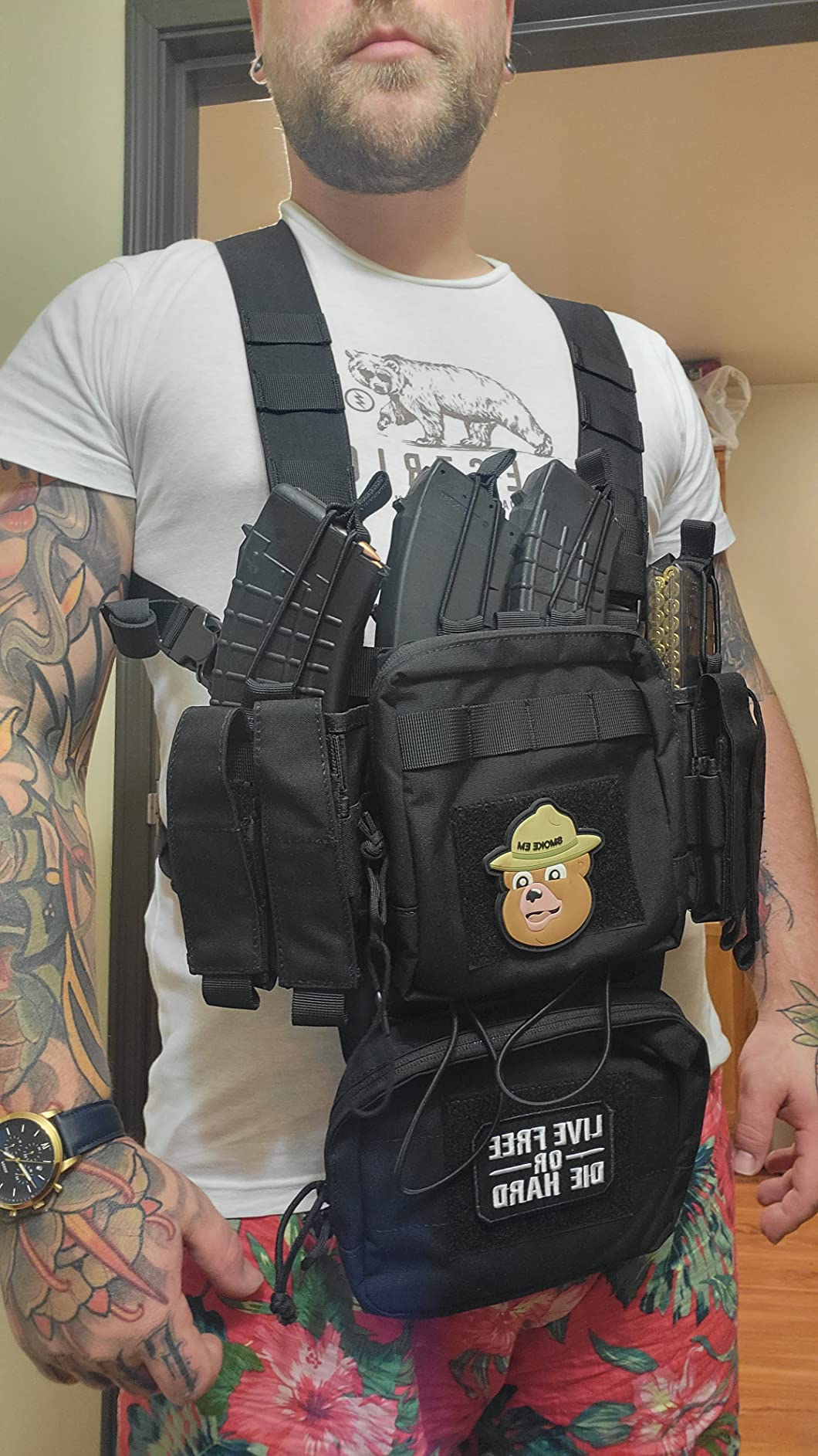 VISMIX Tactical Chest Rig, Adjustable & Detachable Molle Chest Rigs with Mag Pouch customer photo 2