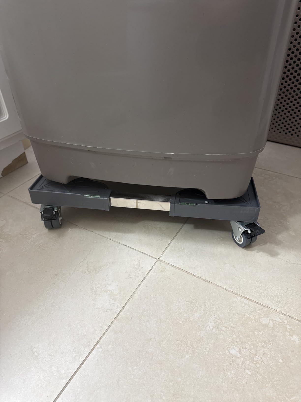 W B D WEIBIDA Appliance Dolly Cart with 4 Locking Twin Wheels Mini Fridge Stand Adjustable Furniture Mover Mobile Roller Base for Washing Machine, Dryer, Refrigerator, Laundry Pedestal customer photo 2