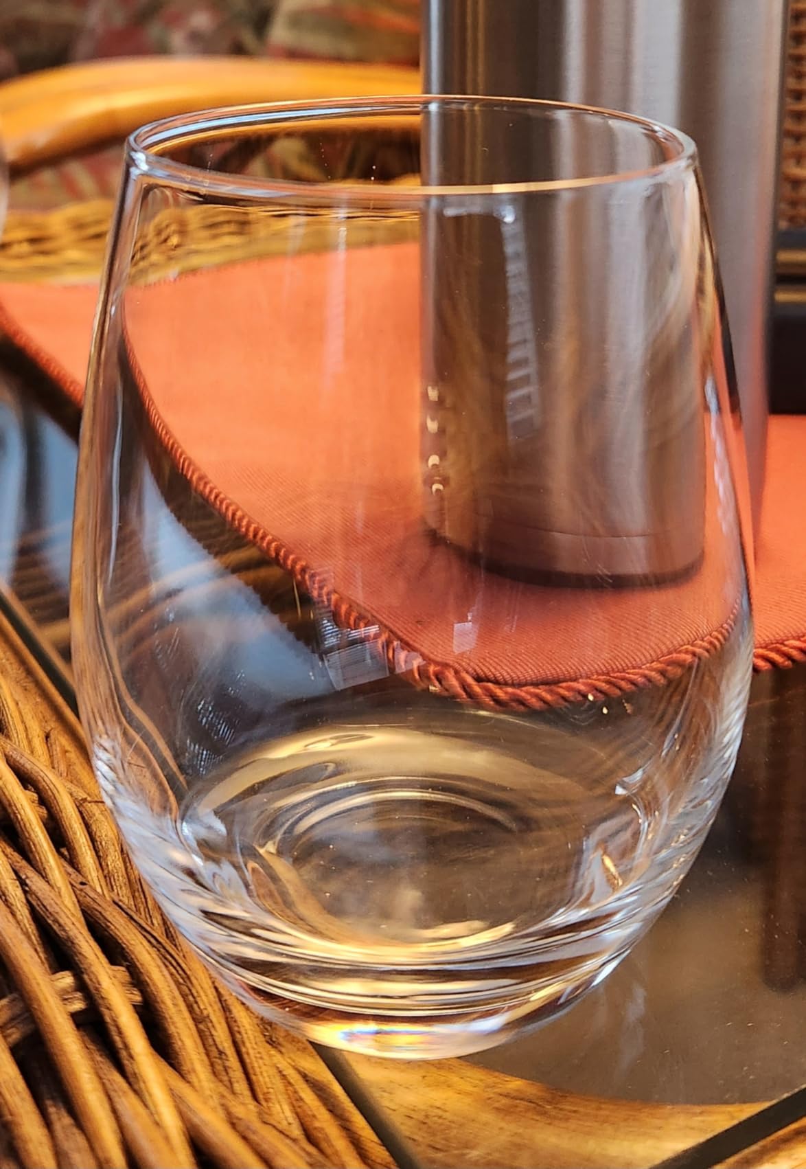 FAWLES Stemless Wine Glasses Set of 12, 15 Ounce Smooth Rim, Dishwasher Safe customer photo 1