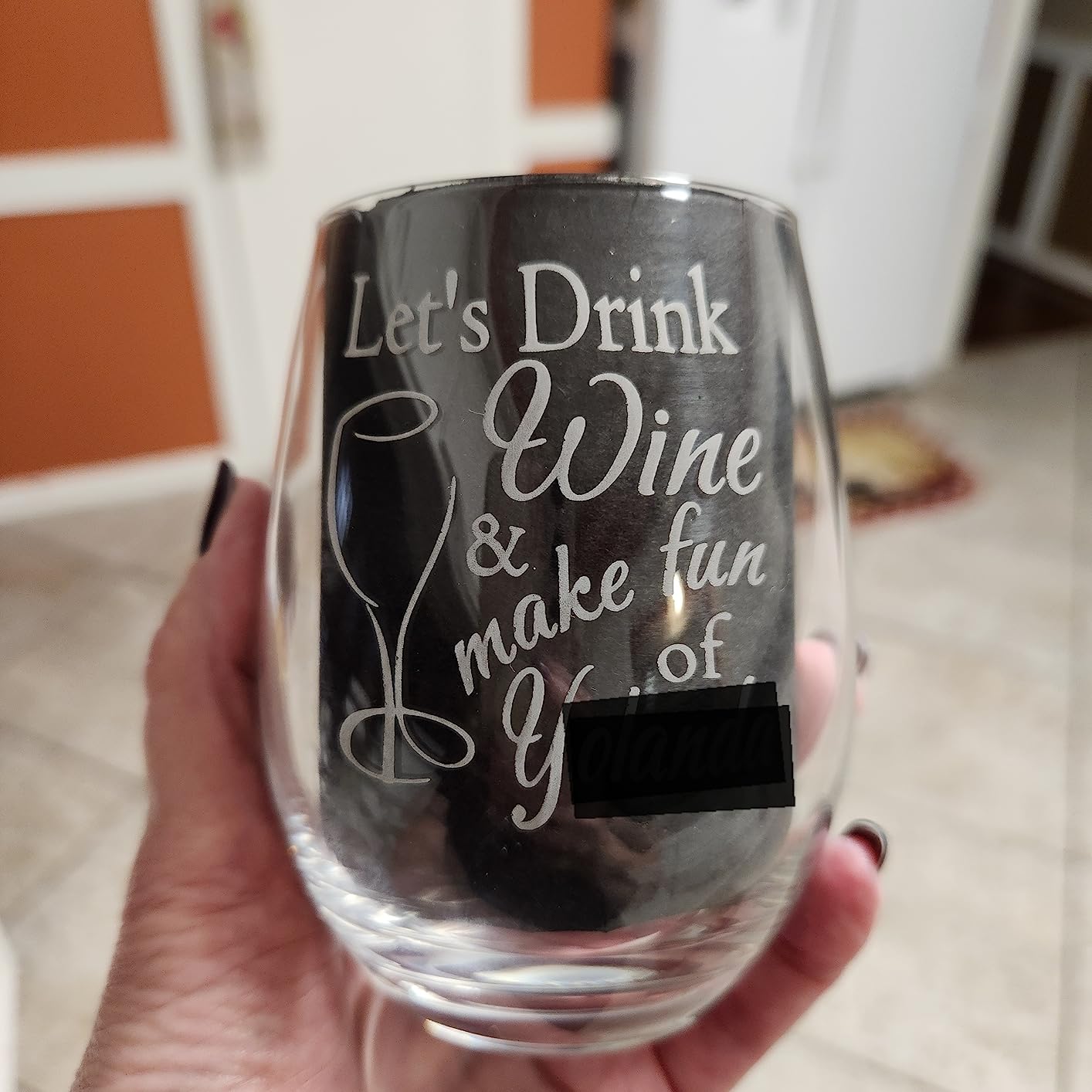 FAWLES Stemless Wine Glasses Set of 12, 15 Ounce Smooth Rim, Dishwasher Safe customer photo 2