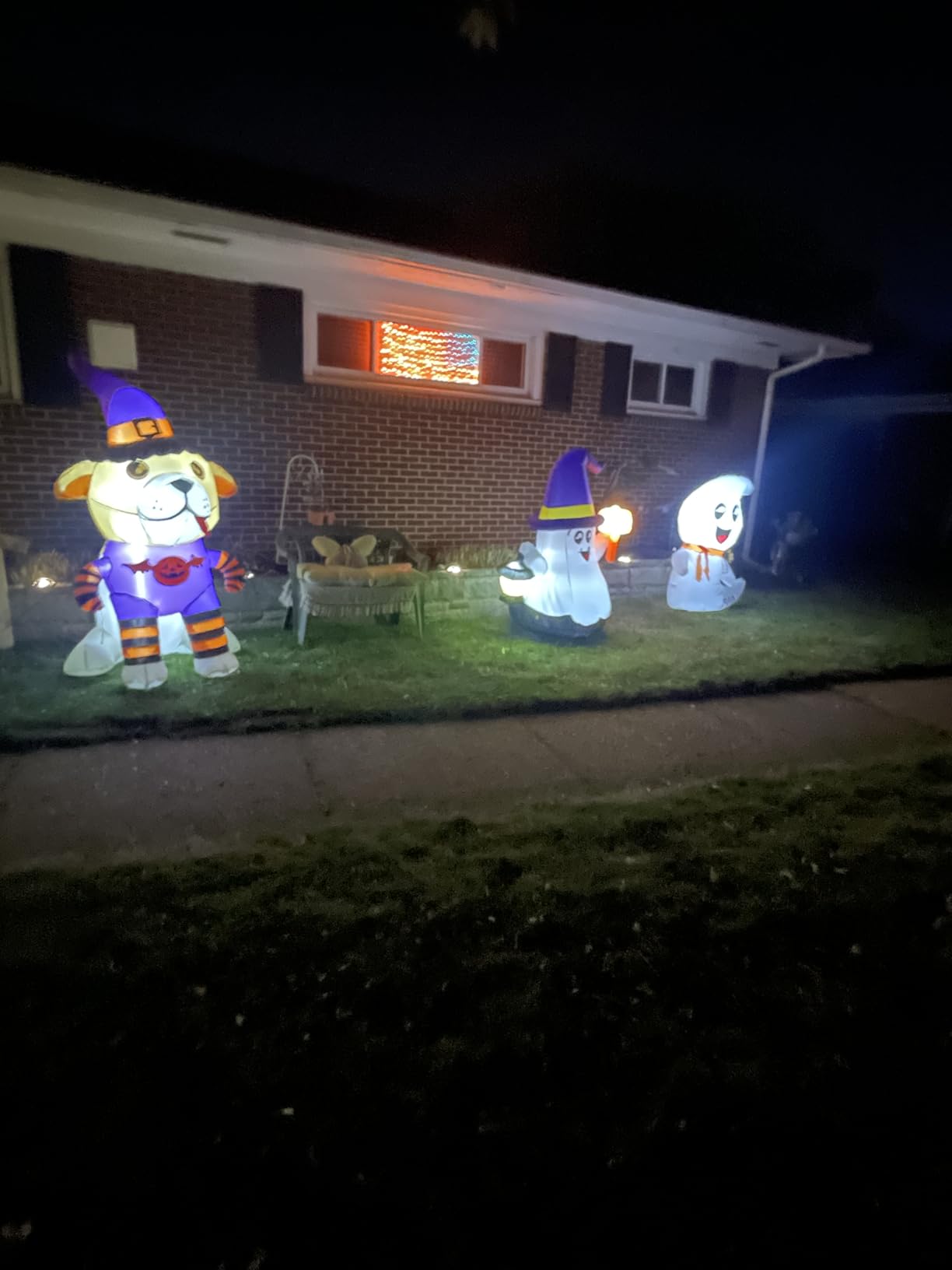 GOOSH 4 FT Halloween Inflatable Cute Ghost Outdoor Decorations Blow Up Yard Ghost with Built-in LEDs customer photo 2