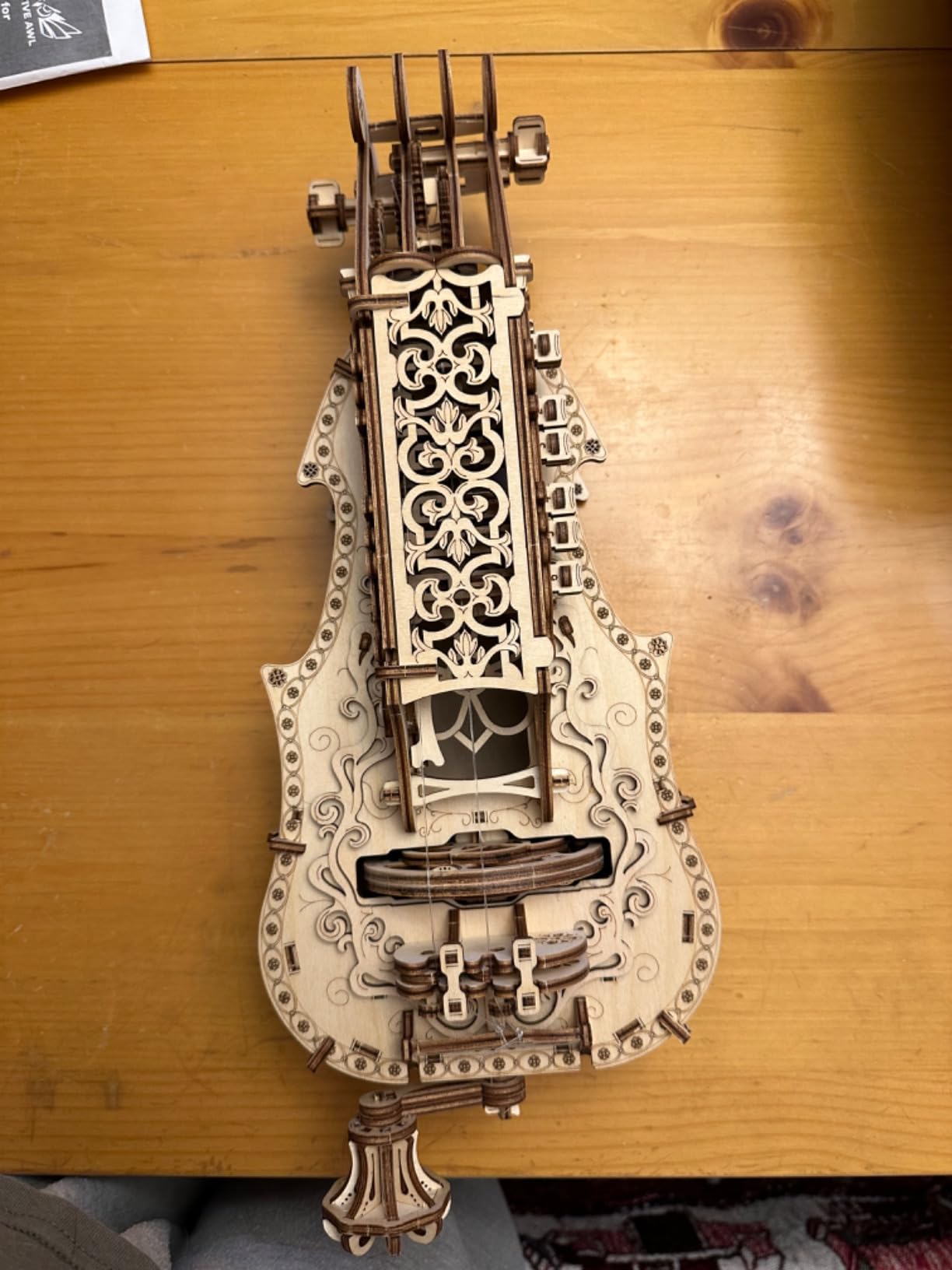 Wood Trick Lyra da Vinci 3D Wooden Puzzles for Adults to Build | [227 Parts] Hurdy Gurdy Musical Instrument - Engineering DIY Wooden Model Kit for Adults to Build customer photo 2