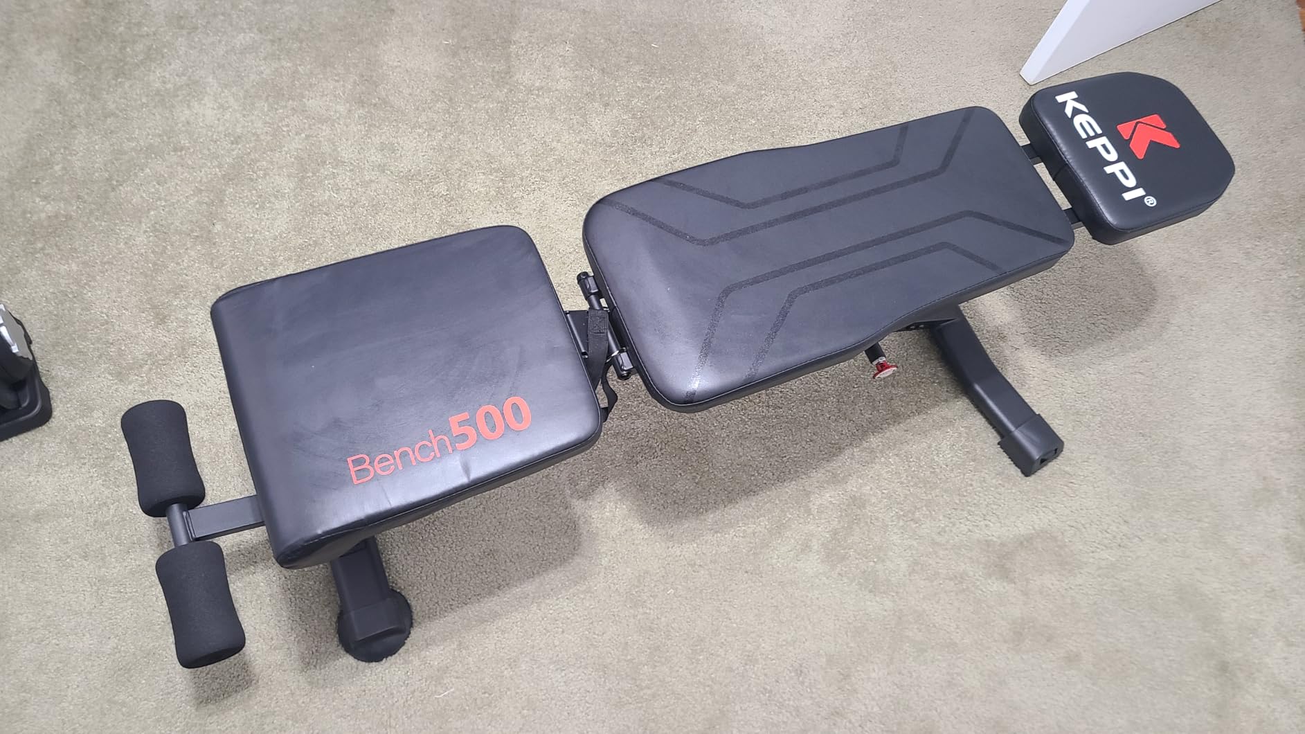 Keppi Weight Bench 900Lb, Adjustable Foldable Sturdy Bench for Home Gym | 900LB Flat capacity, 11 back adjustments, fast-fold, 30lb portable, PU leather, bands included, home gym & apartment customer photo 1