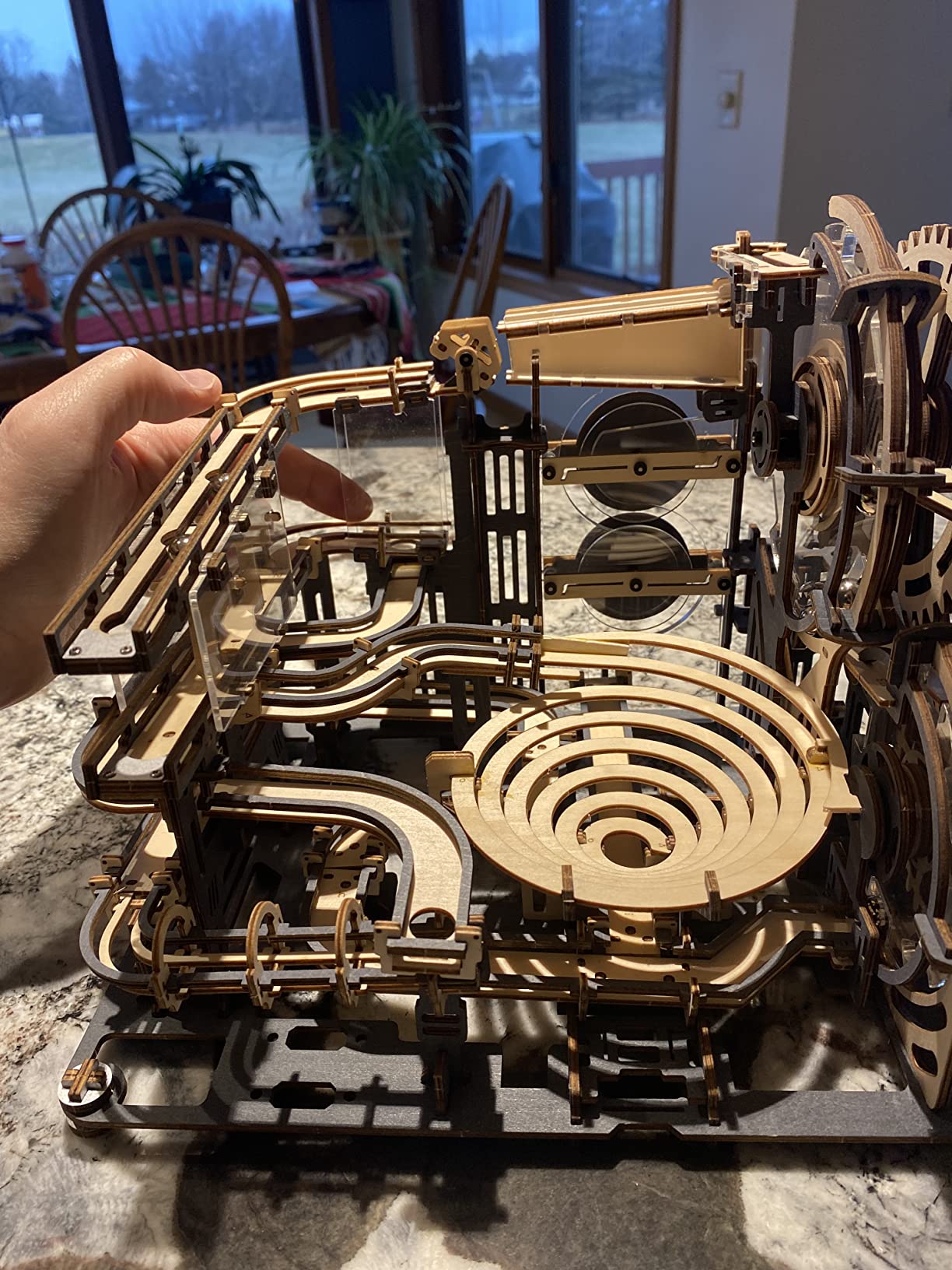ROKR 3D Wooden Puzzles for Adults Marble Run Model Building Kit (LGA01 Marble Night City) customer photo 2