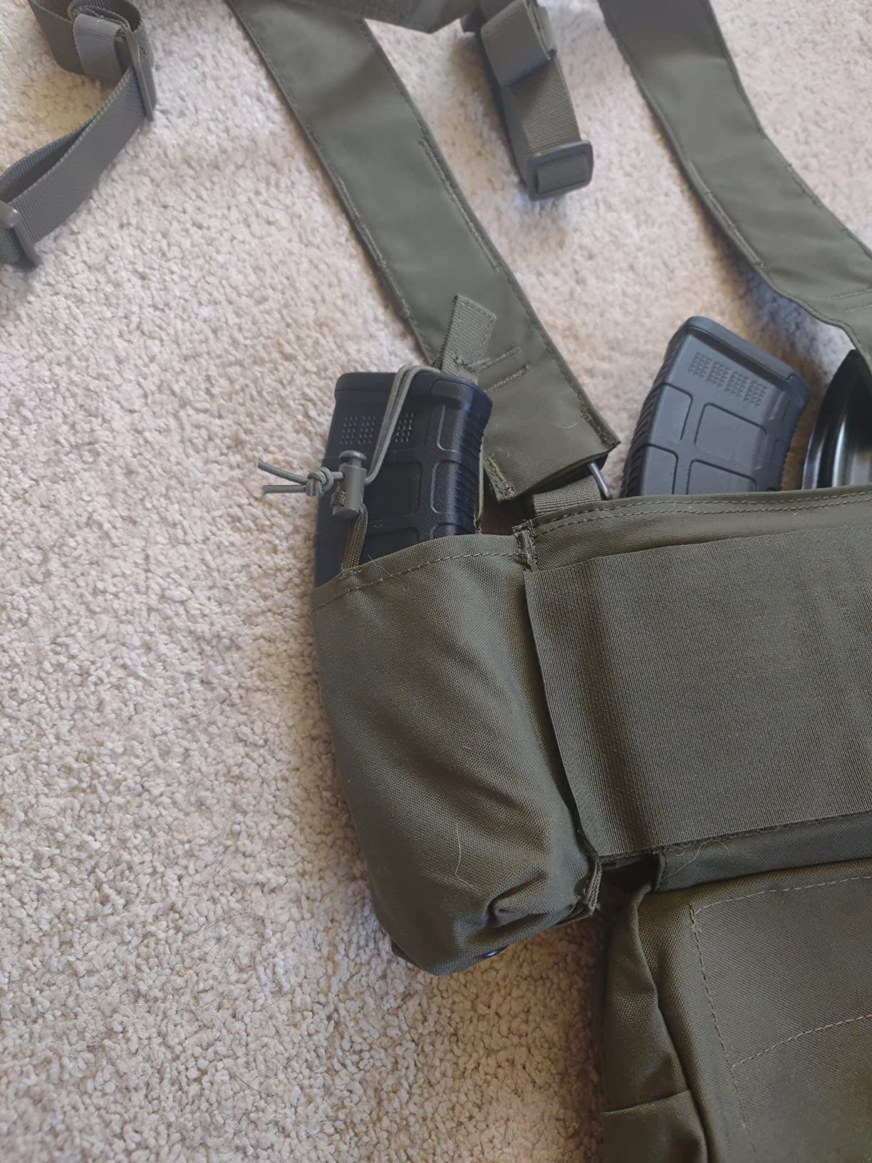 KRYDEX Micro Chest Rig with 5.56/7.62 Magazine Holder, Wing Pouches, Dangler Pouch, Fat Strap Shoulder Harness Set customer photo 1