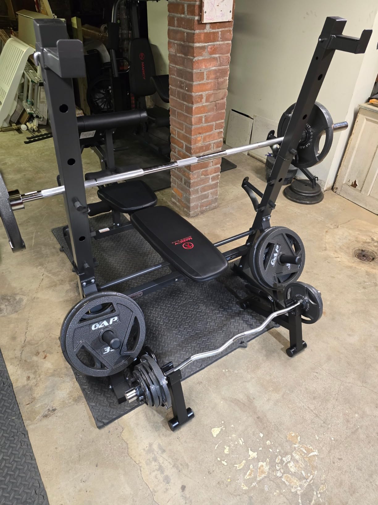 Deadlift Jack Barbell Stand, Carbon Steel Made, Easily Load and Unload 600lb Barbell Plates for Deadlift Exercise, Weight Training, Home Gym (Black Powder Coated) customer photo 2