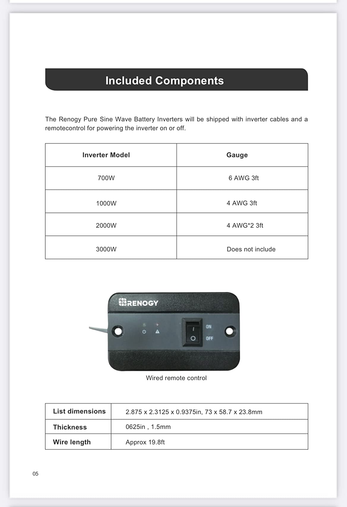 Renogy Inverter P2 3000W Pure Sine Wave Inverter 12V DC to 120V AC Converter for Home, RV, Truck, Camping, Trailer, with Wired Remote Controller, Support Li, AGM, SLD, Gel, FLD Batteries customer photo 1