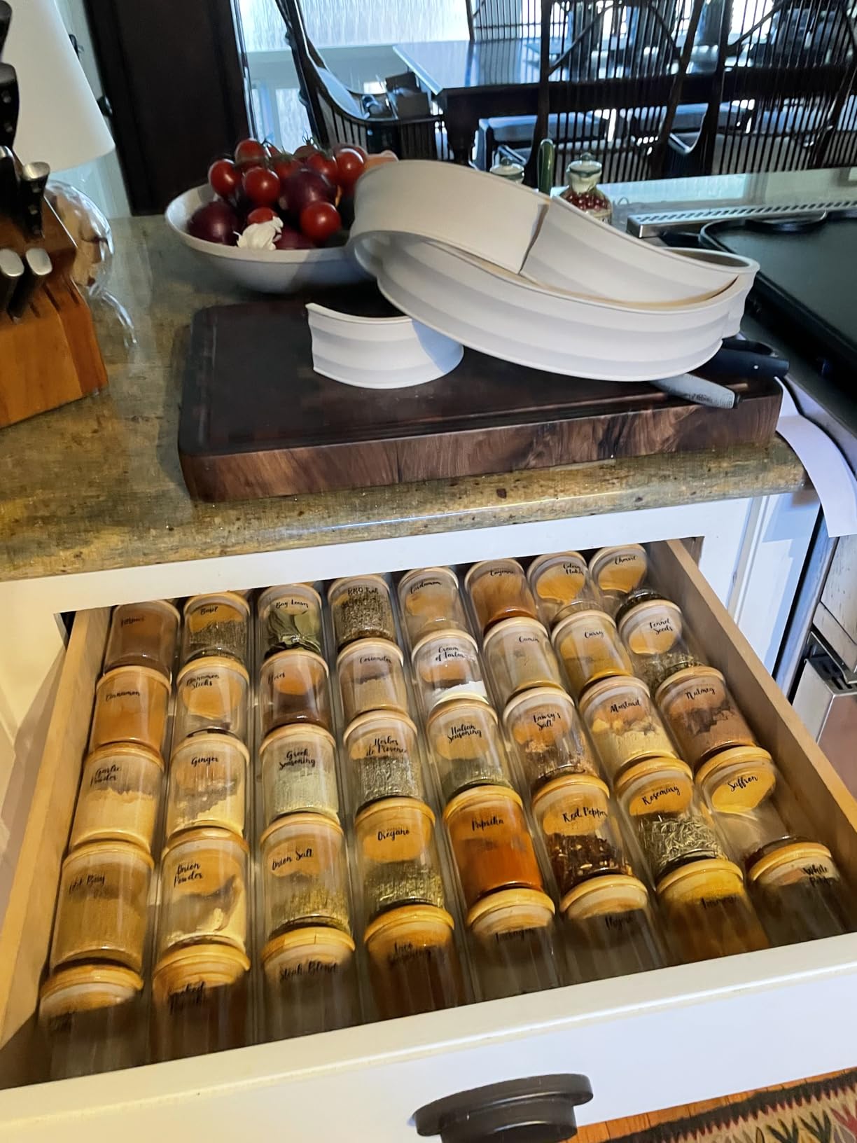 YouCopia SpiceLiner Adjustable Spice Drawer Liner, 10ft Roll, Sandstone, Seasoning and Spices Bottle Organizer Insert customer photo 1