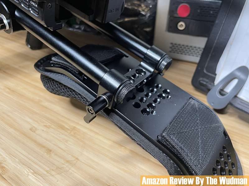 NICEYRIG 15mm Rod Rail Shoulder Rig Support System for Canon C300 C200 C100, Sony FS7 FS5 FX9, RED DSMC2 Cinema Camcorder, Rosette Mount Heavy Rig - 410 customer photo 1