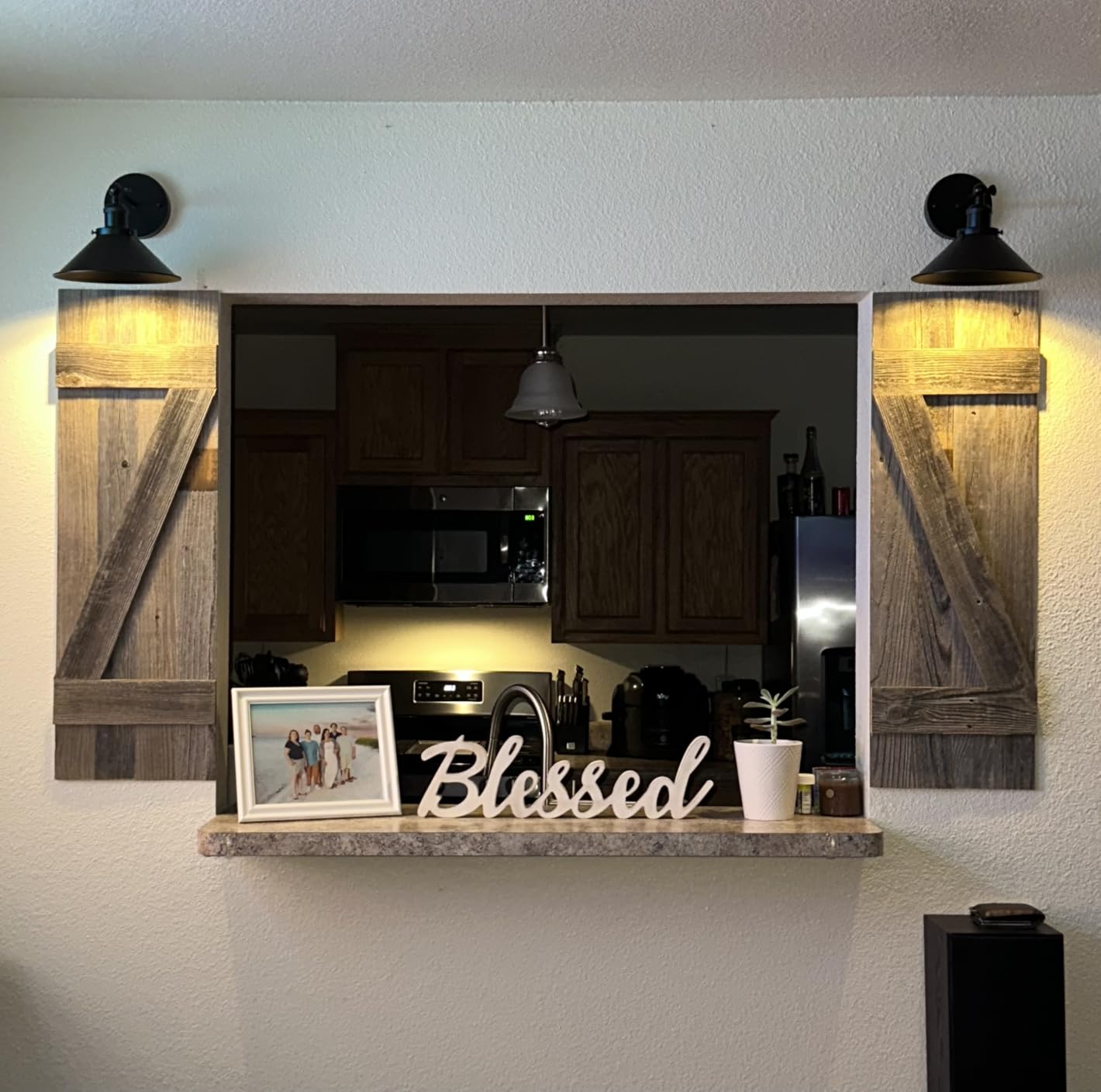 BARNWOODUSA Decorative Shutters Set of 2 Rustic Farmhouse Window Shutters customer photo 2