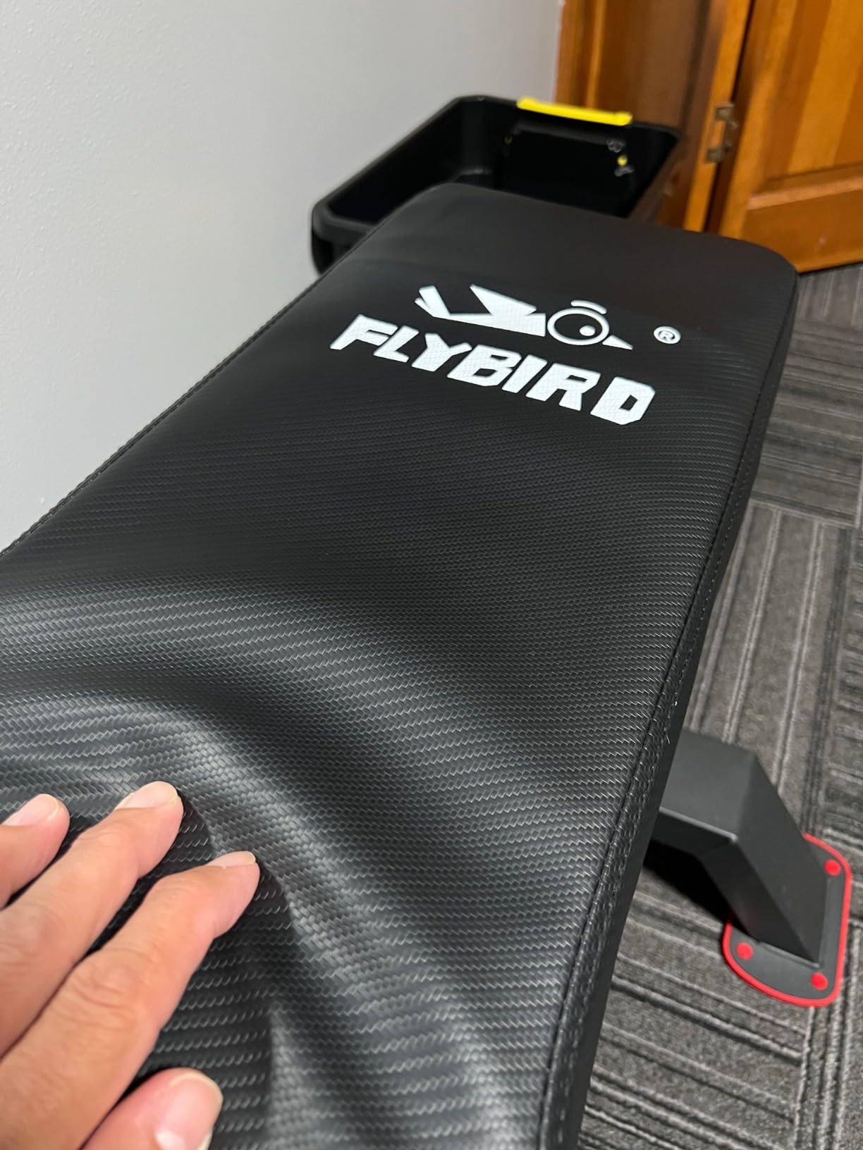 FLYBIRD WB7 Weight Bench, 1300LBS Commercial Adjustable Weight Bench, Workout Bench for Home Gym, Flat Incline Bench Press Heavy Duty Bench with 34'' Extra-Long Backrest and Easy-Roll Wheels customer photo 2