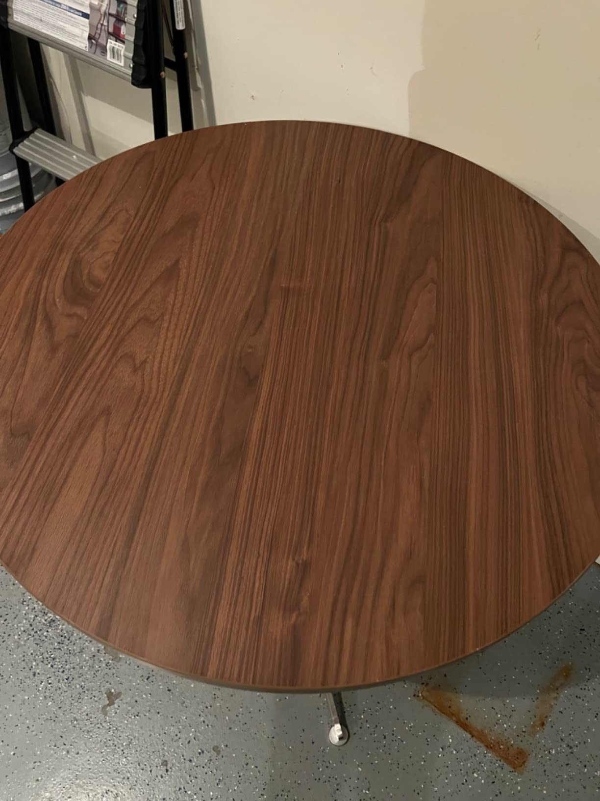 Round Office Table Conference Table Small Dining Table Coffee Meeting Table for Office Boardroom Kitchen Living Room Waterproof Desktop Easy Assembly 31.5 inch customer photo 2