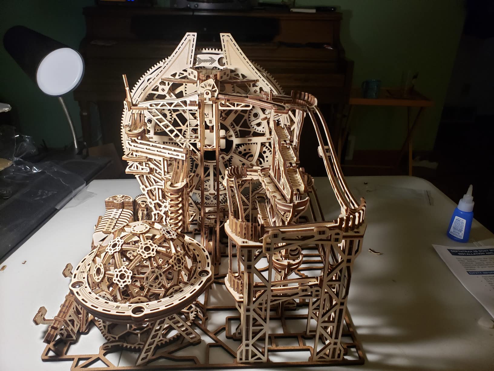 Wood Trick Wooden Marble Run Electric Motorized - 678 Parts - 3D Wooden Puzzles for Adults to Build - 15x14 in - Roller Coaster Wooden Model Kits for Adults to Build customer photo 1
