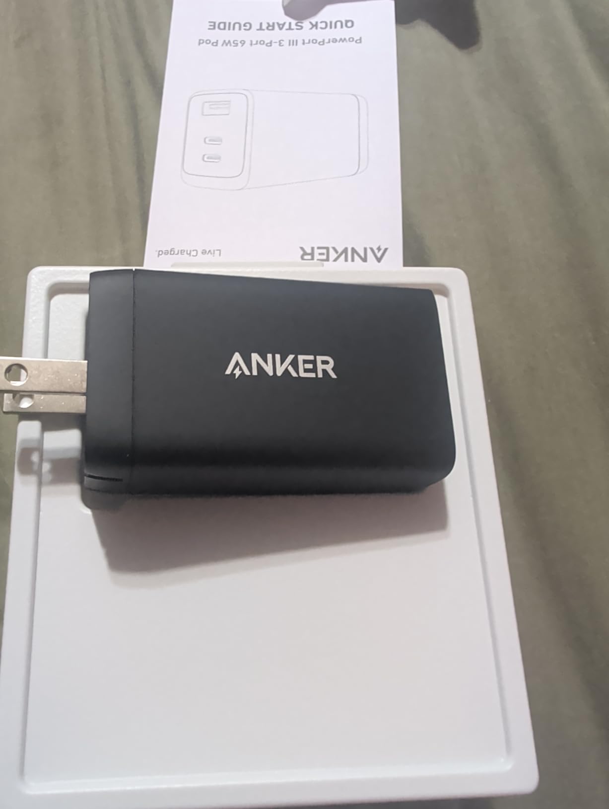 Anker 65W Max 3-Port USB C Charger Block, Compact Foldable Phone Charger customer photo 2
