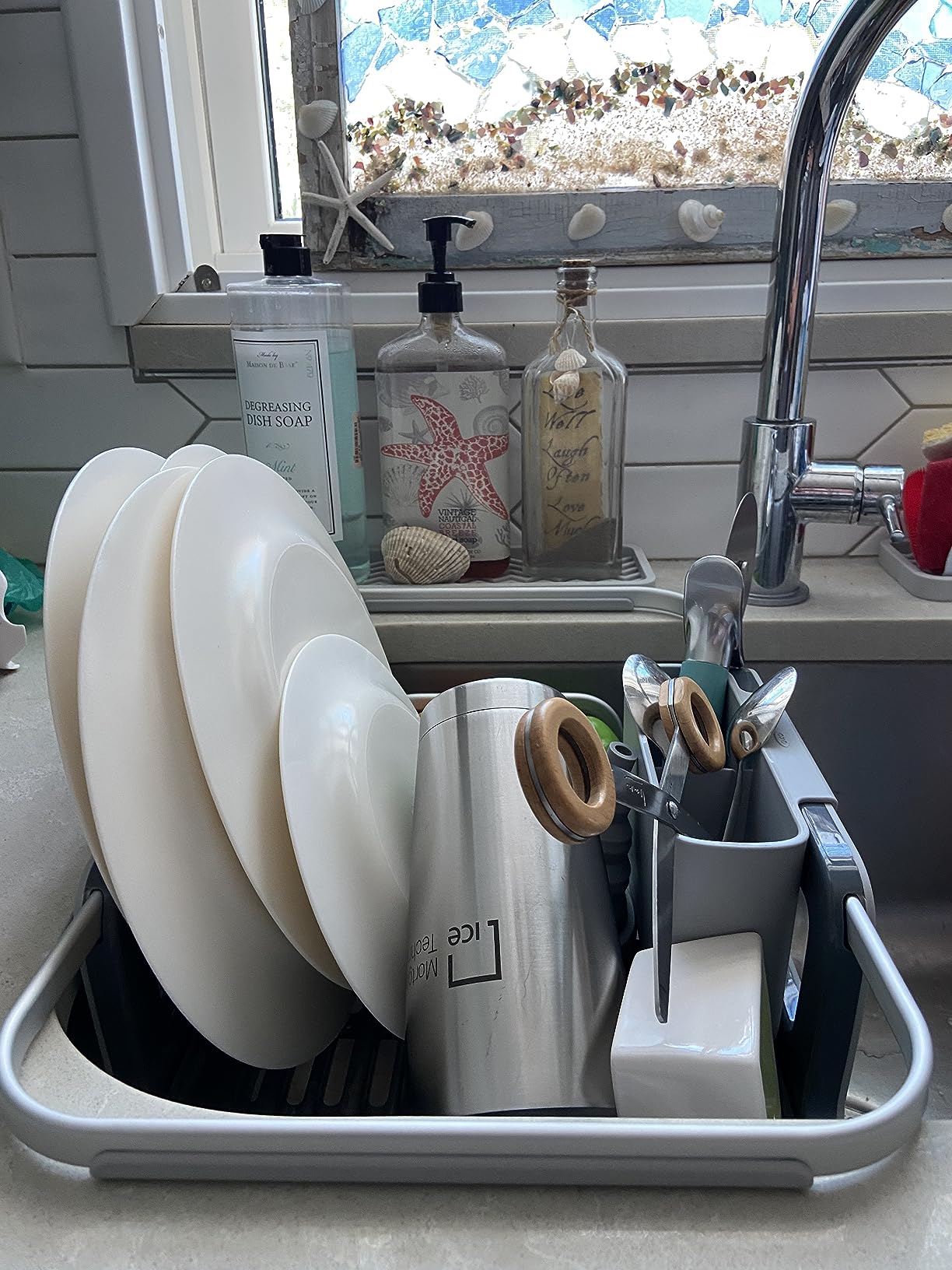 OXO Good Grips Extendable Over-The-Sink Aluminum Drying Dish Rack customer photo 2
