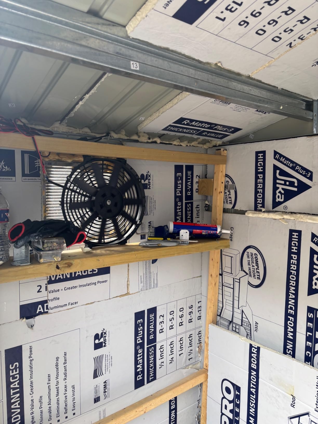 Amtrak Solar 100W Solar Attic Fan Kit - Up to 2,000 CFM Peak Airflow - Gable Vent Exhaust Fan with 100-Watt Panel, On/Off Switch & 15ft Wire - Cools Attic, Garage, Shed up to 2,250 Sq Ft - Made in USA customer photo 1