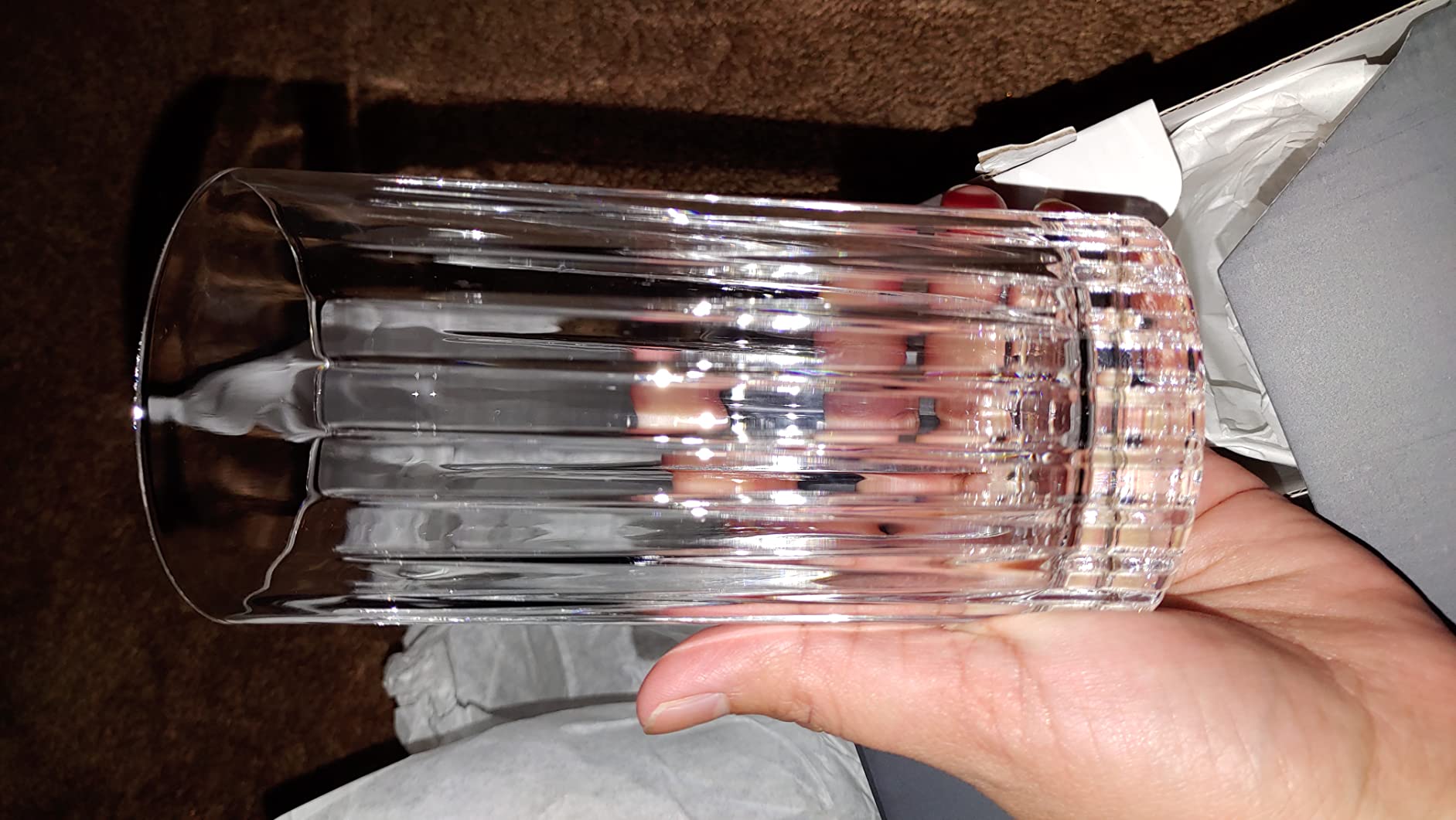 Viski Reserve Milo Crystal Highball Glasses - European Crafted Collins Glasses Set of 4-14oz Cocktail Glass for Wedding or Anniversary and Special Occasions Gift Ideas customer photo 1