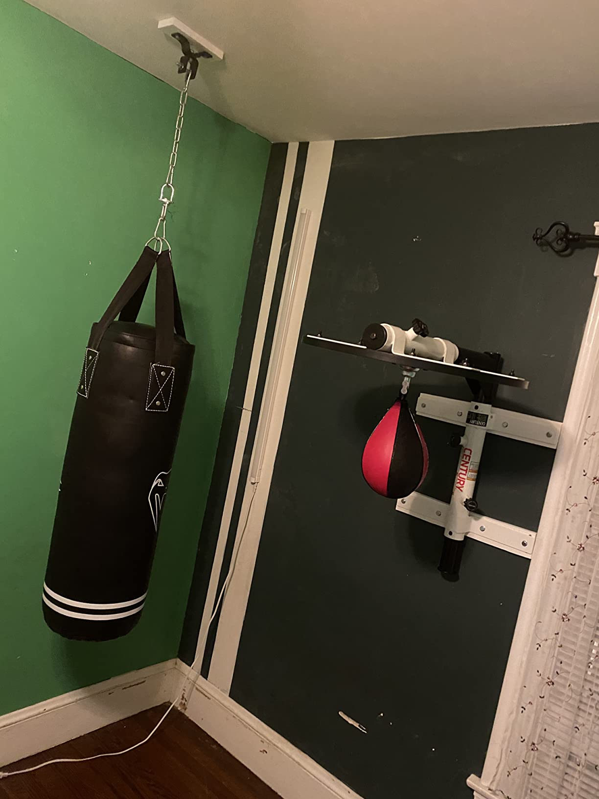 Century Martial Arts Fold-Away Wall Mount Speed Bag Platform with Bag | 6 Adjustable Heights, Space-Saving, Boxing & MMA Training Equipment, Reflex, Timing & Coordination Training customer photo 2
