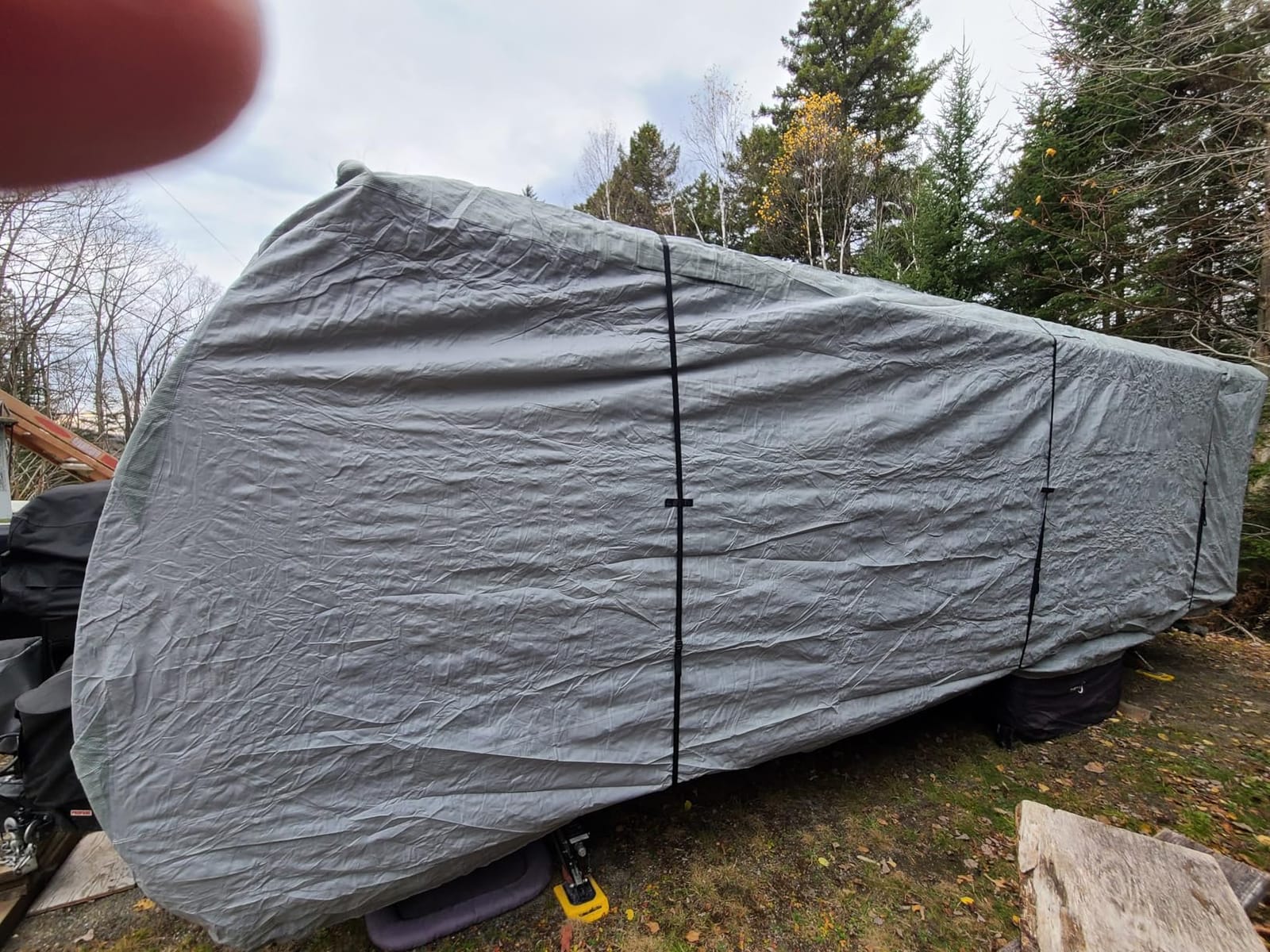 Class C RV Cover 23' ~ 26', 7 Layers Top Motorhome Cover, Heavy Duty Anti-UV Camper Cover Windproof Ripstop Class C Travel Trailer Cover customer photo 2