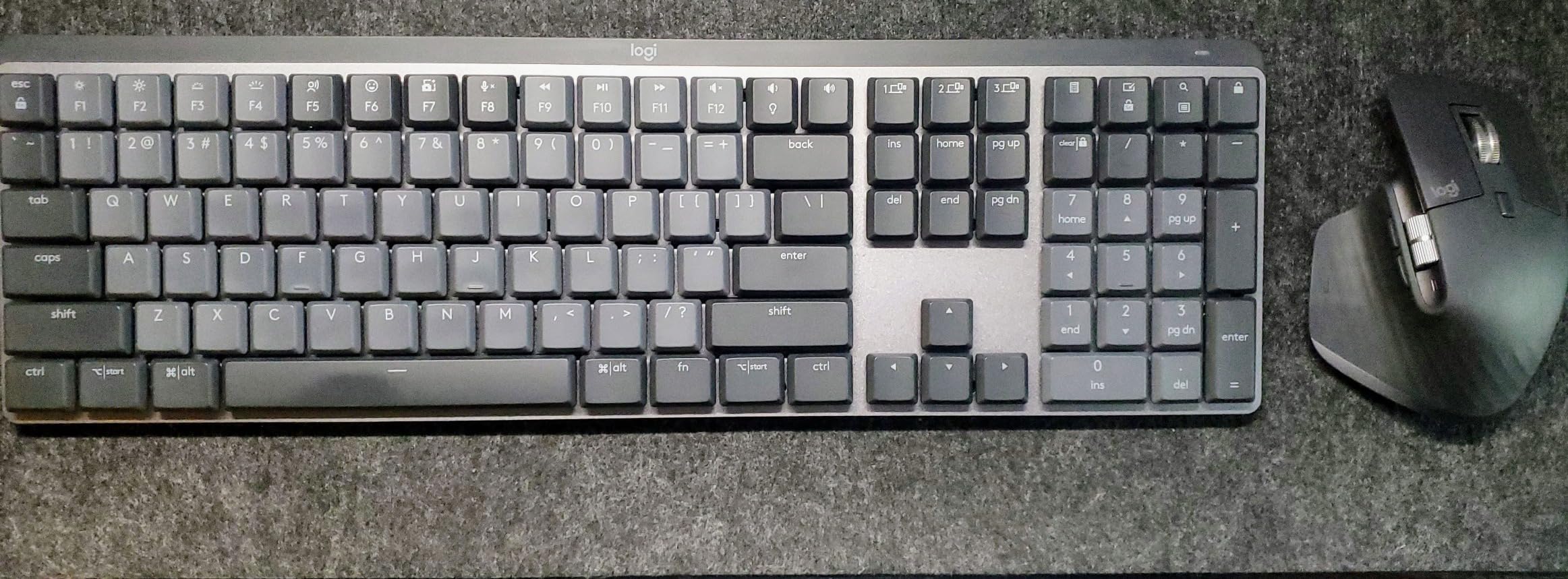 Logitech MX Mechanical Wireless Illuminated Performance Keyboard Clicky | Low-profile full-size, 3 device Bluetooth pairing, Smart backlight auto-adjusts, USB-C rechargeable, Up to 15 day battery customer photo 2