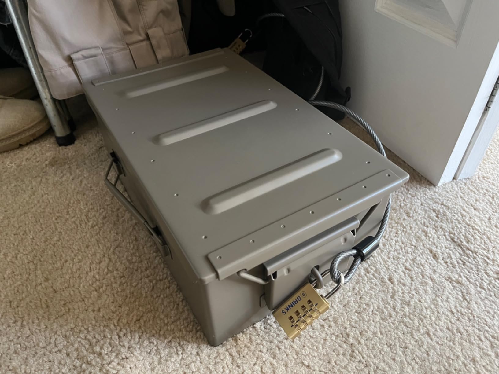 Reapr Steel Ammo Can, Heavy Duty Locking Metal Ammo Storage Box, Airtight and Watertight 30 Cal or 50 Cal Case for Rifle, Shotgun, Pistol, Military Footlocker Style Tool and Gear Organizer customer photo 2