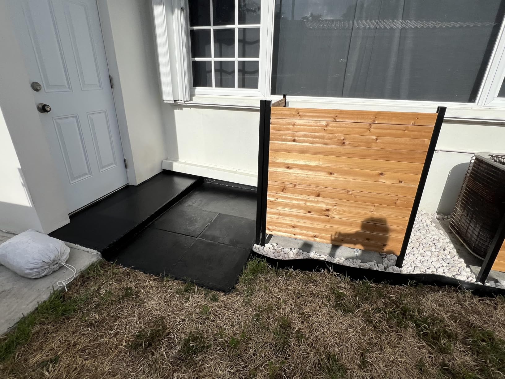Enclo Charleston Privacy Screen, Cedar Wood, DIY No Dig Screen Kit | 3.5ftH x 3ftW, 2 Panels, AC Unit Slatted Fence, EC18009 customer photo 2