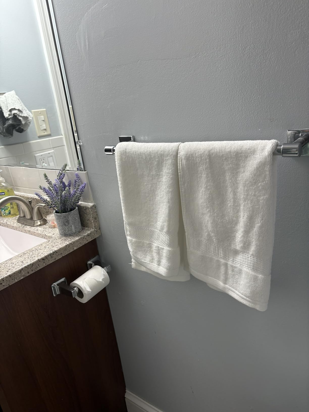 Infinitee Xclusives White Hand Towels for Bathroom - Set of 6 (16x28 inches) 600 GSM, 100% Cotton Ultra Soft, Quick Drying, Hotel Quality Hand Towel Set (Brilliant White, Hand Towels) customer photo 2