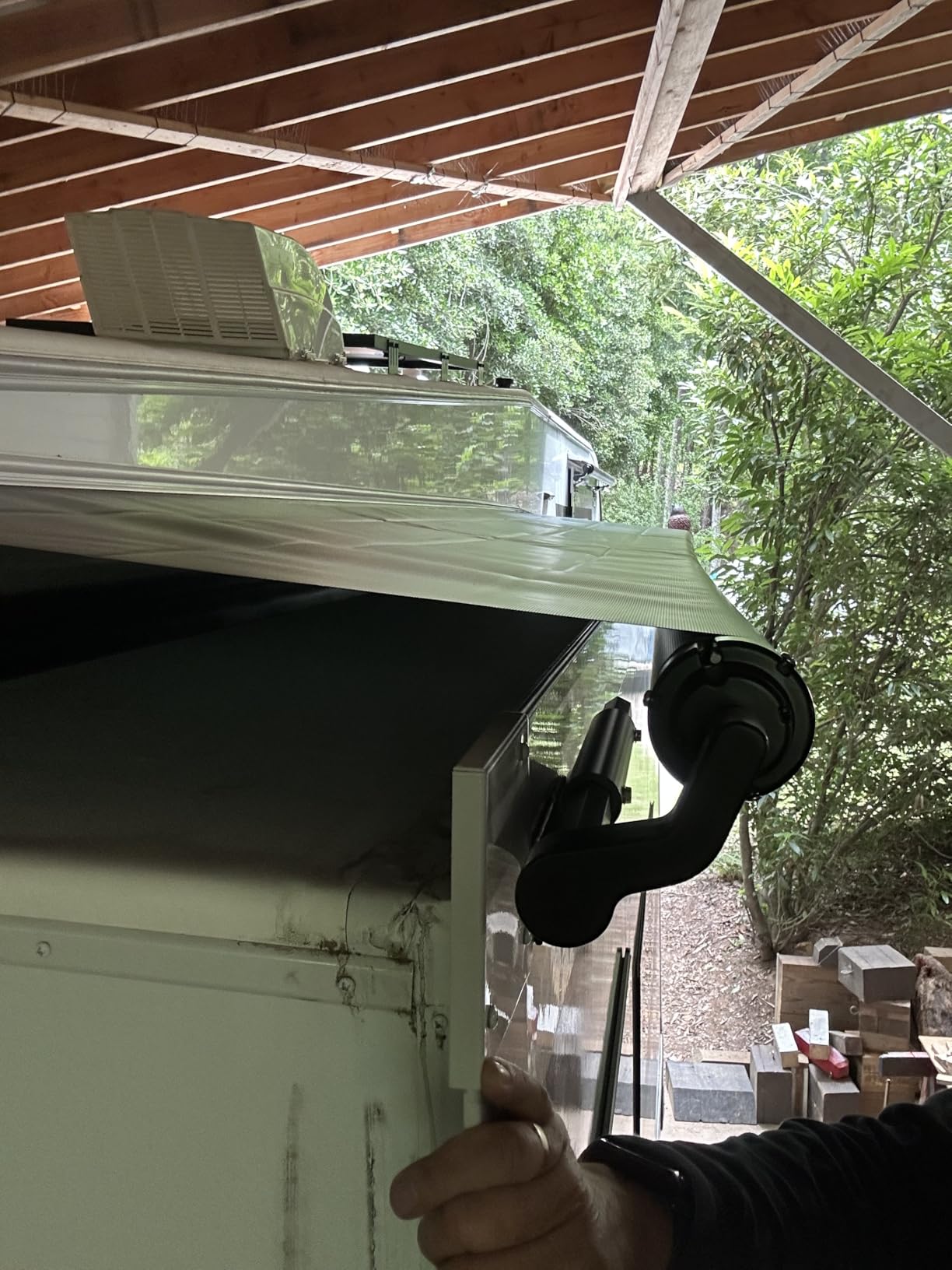 Awnlux Black Modular Slide Topper Awning Slide Out Protection for RVs, Travel Trailers, 5th Wheels, and Motorhomes -7'6