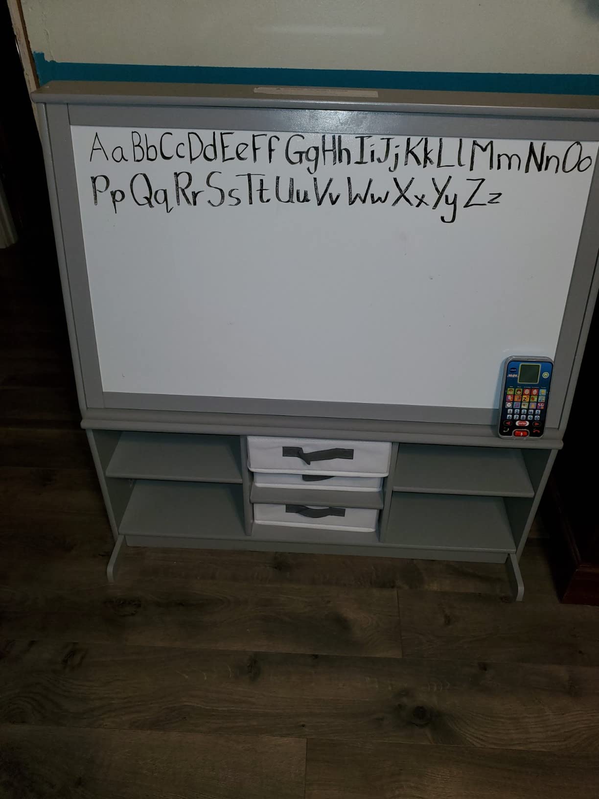 Delta Children at-Home Artist Center - Deluxe Double-Sided Easel and Storage Unit, Grey customer photo 2