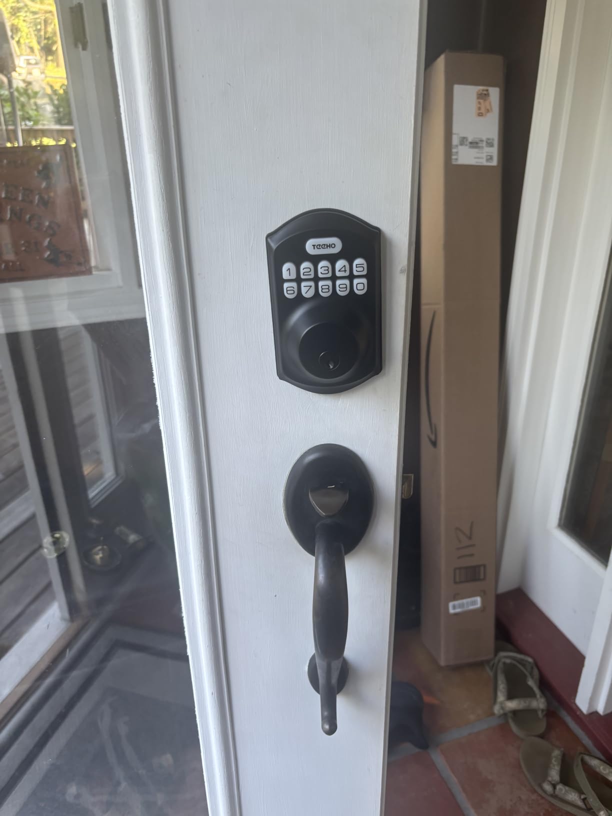 TEEHO TE001 Keyless Entry Deadbolt with Keypad for Front Door, Matte Black customer photo 1