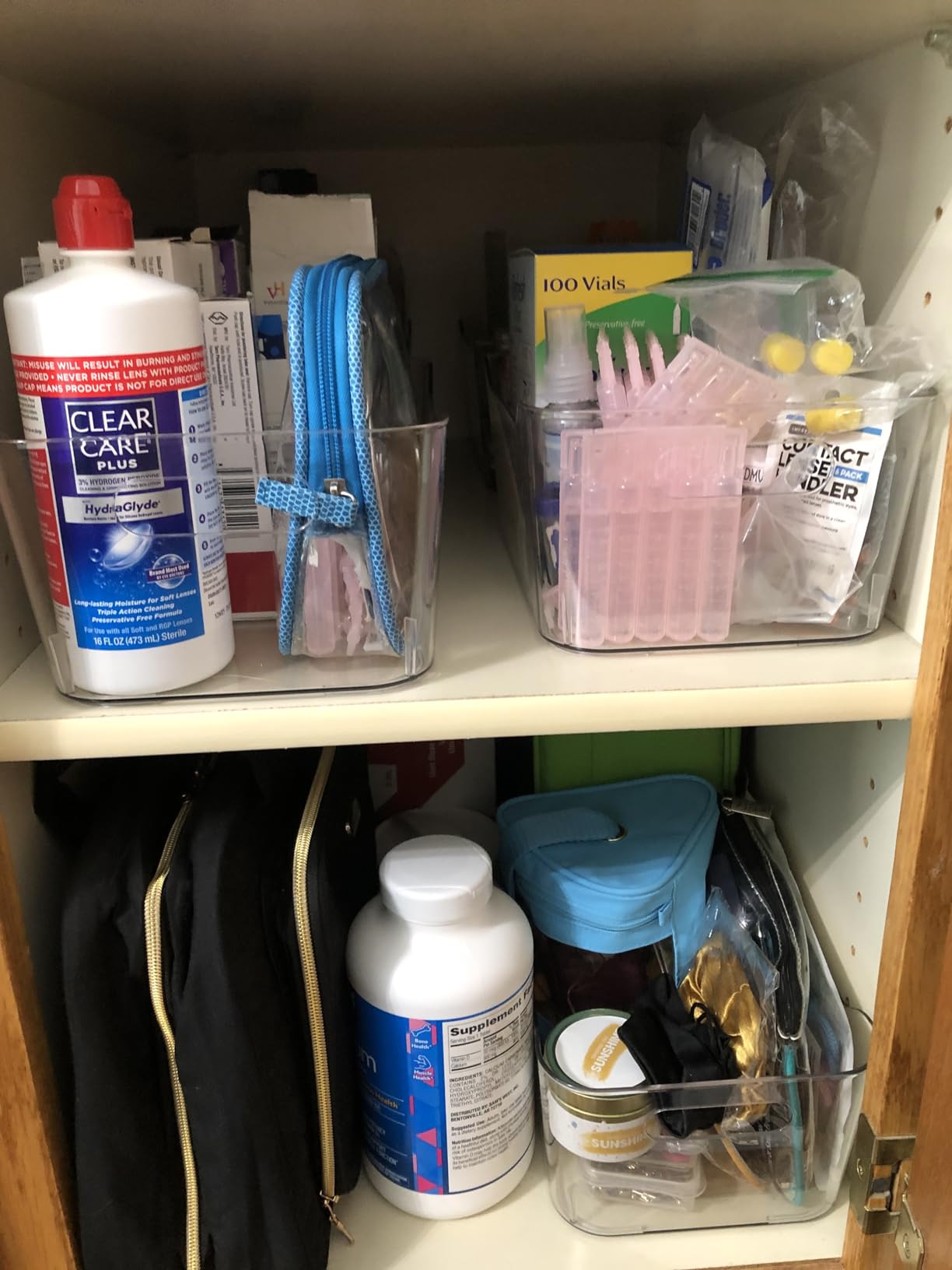 12 PACK Clear Plastic Storage Bins, Kitchen Cabinet Pantry Organizer Bins | Crystal-clear, Thicker, BPA Free, 12 Stickers - Multi-Use Containers for Home, Office, Shelf, Cupboard, Fridge Organization customer photo 2