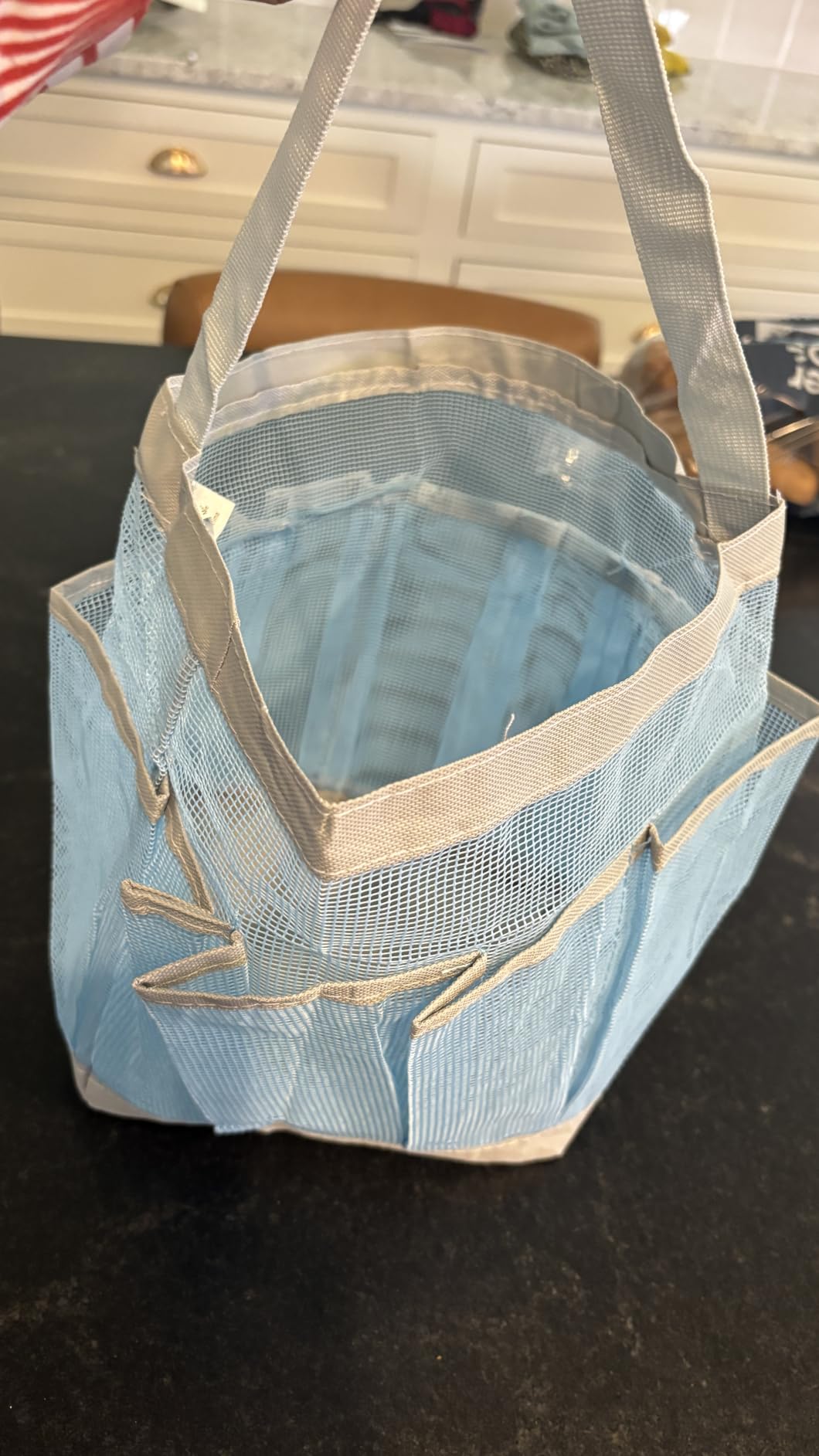 EUDELE Mesh Shower Caddy Portable for College Dorm Room Essentials, Shower Caddy Dorm with 9-Pocket Large Capacity for Beach, Swimming, Gym, Camping, Travel essentials customer photo 1