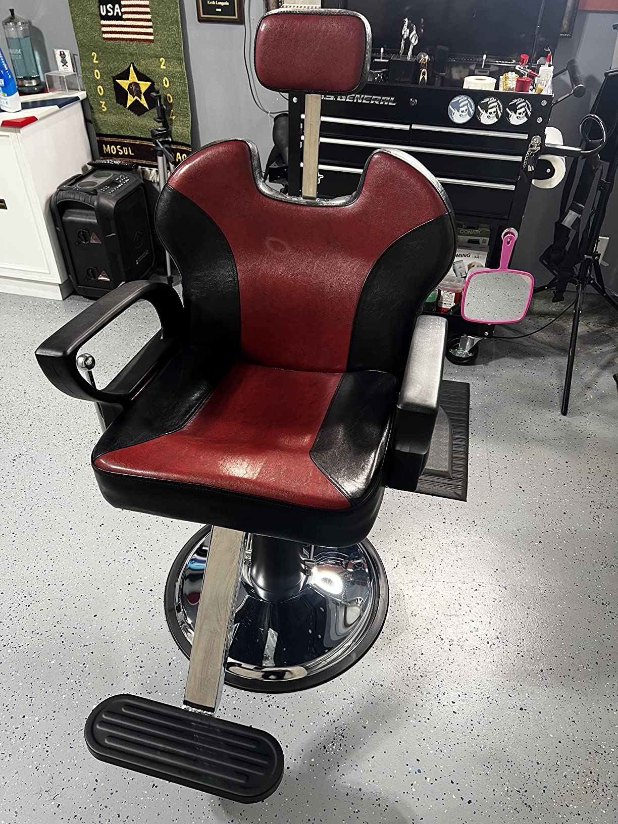 Artist hand Barbers Chairs, Heavy Duty Hydraulic Reclining Salon Chair Spa Furniture Reclining Extra Wider Seat Beauty Hair Salon Equipment(Black) customer photo 2