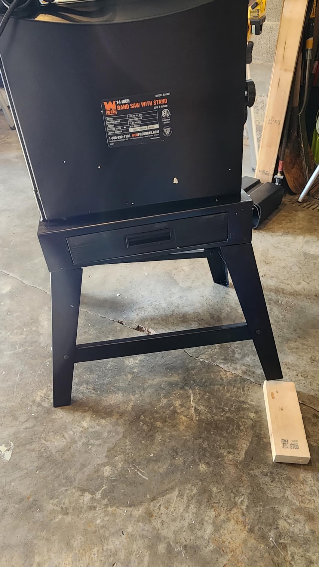 WEN (BA1487) Band Saw with Stand,Two-Speed,Black,14-Inch customer photo 2