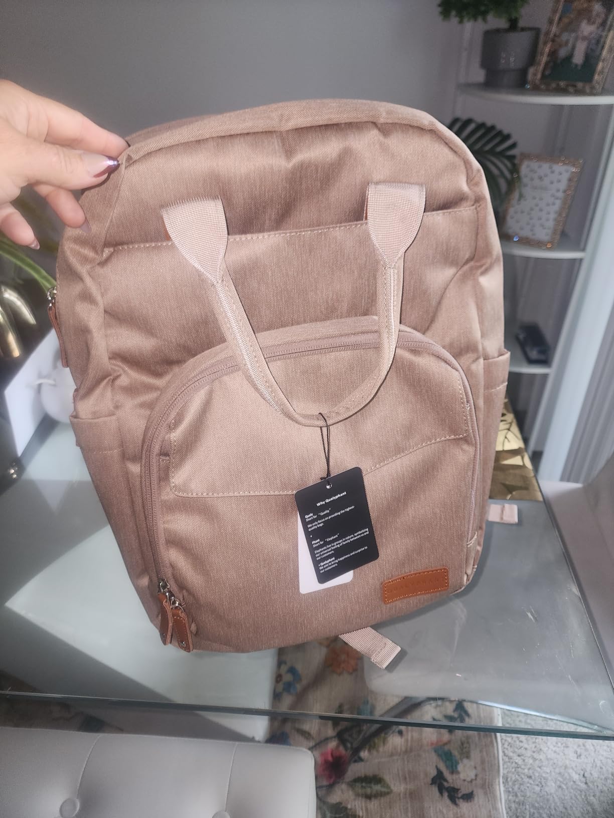 Qualyphant Extra Large Diaper Bag Backpack for 2 Kids Expandable 26-36L customer photo 1