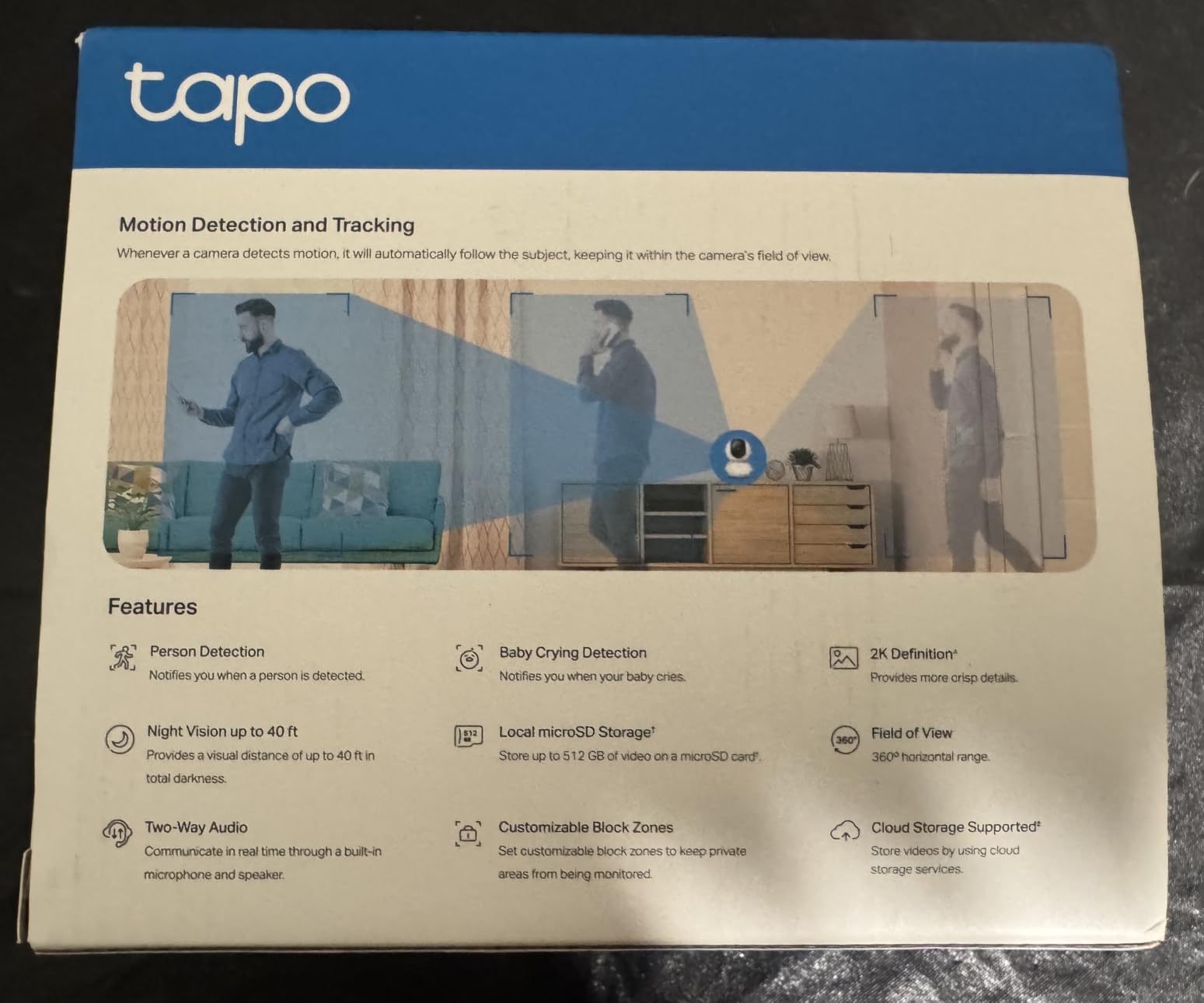 Tapo 2K Pan Tilt Security Camera for Baby Monitor, Dog Camera, C210P2 customer photo 1
