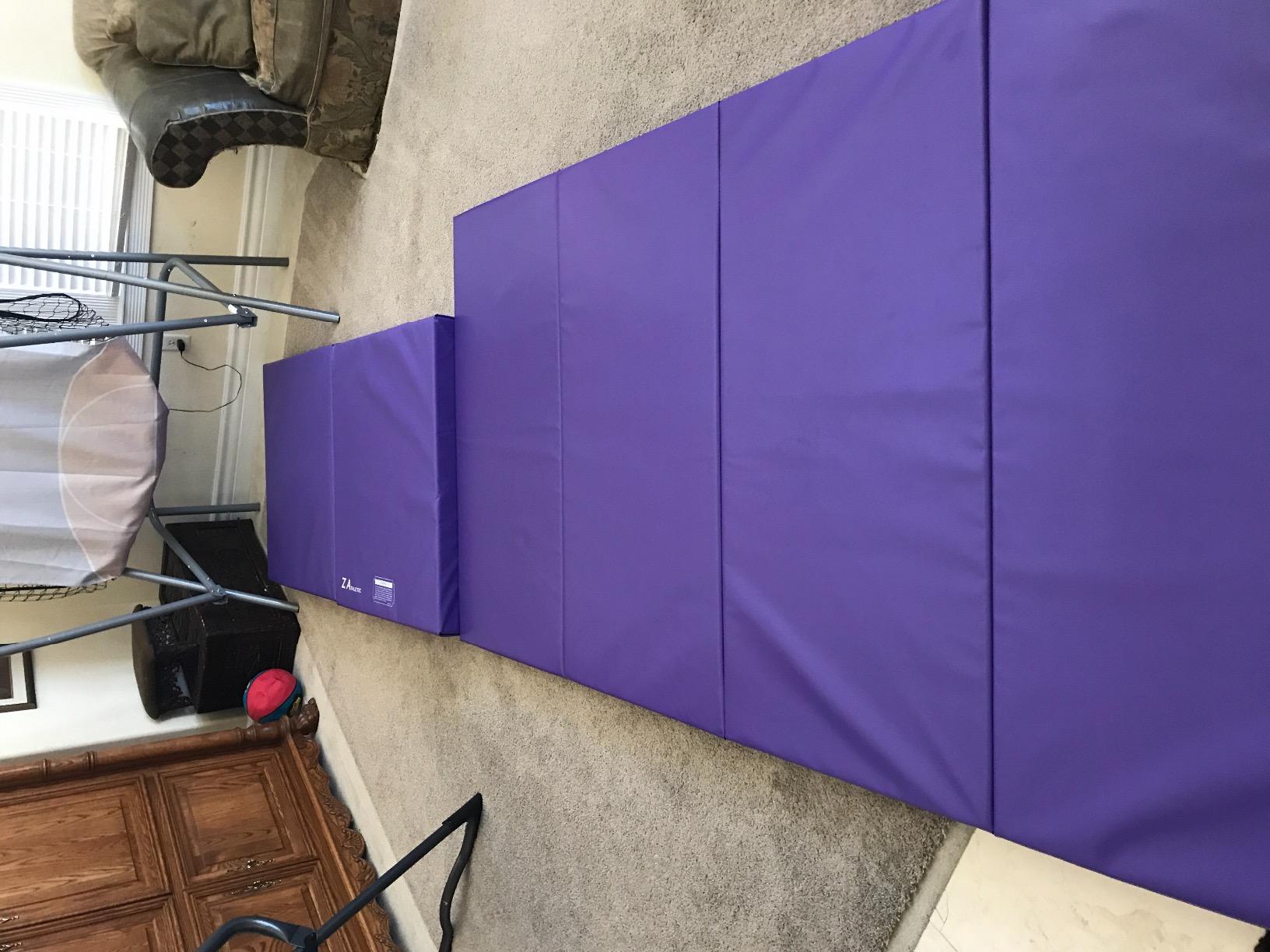 Z Athletic Open Cell Landing Folding Mat for Gymnastics, Tumbling, Cheerleading, Martial Arts, and More, 6 Ft x 3 Ft x 4 In customer photo 2